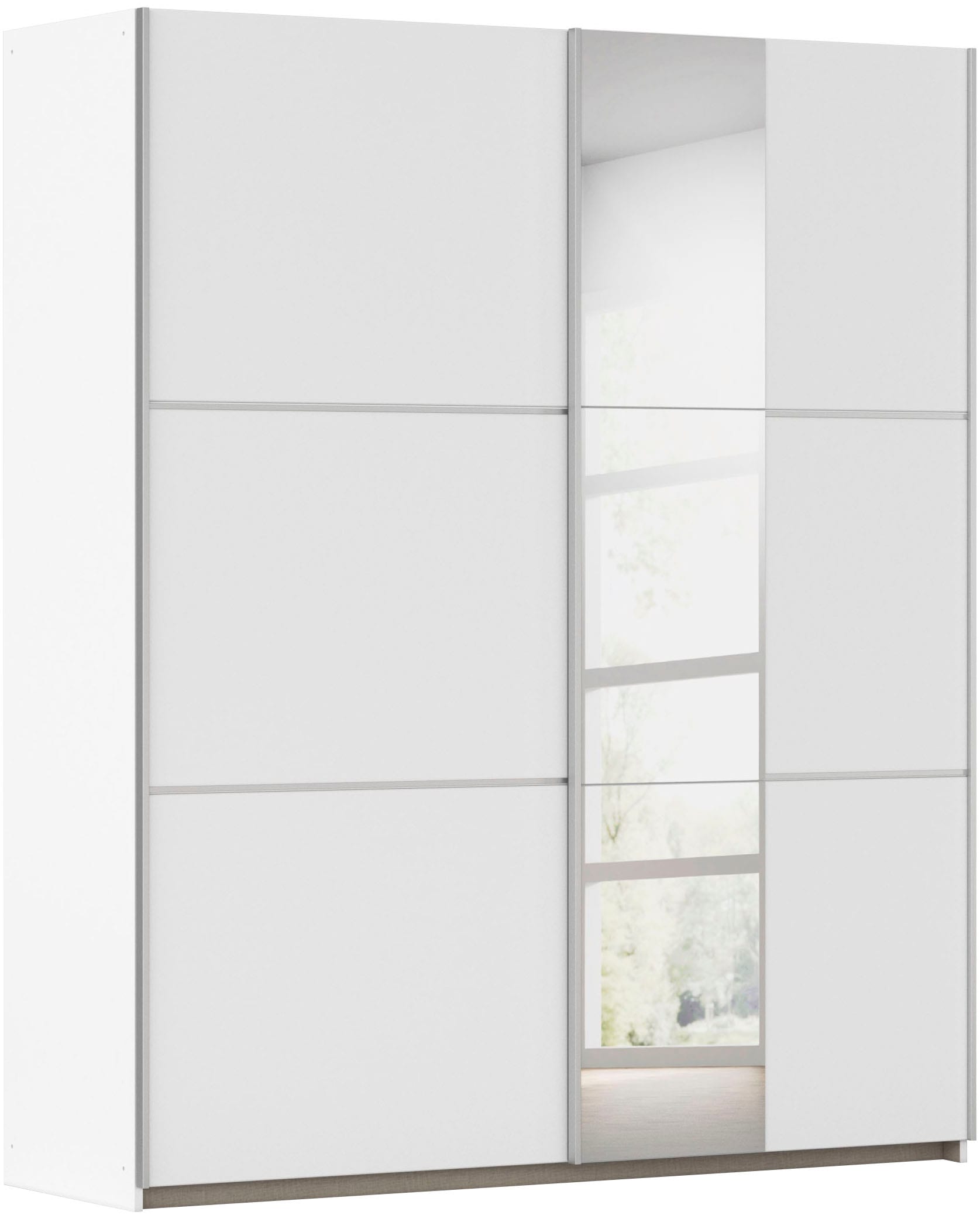OTTO home Kleiderschrank "Mehrzweckschrank Aktenschrank Möbel Mietswohnung TOPSELLER ASTANA" 3 Ausstattungen BASIC/CLASSIC/PREMIUM (inkl. SOFT-CLOSE-FUNKTION), mit 3 Spiegelelementen, Metallgriffleisten alufarbig MADE IN GERMANY