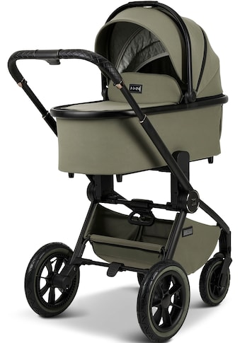 Kombi-Kinderwagen »Resea+, moss green/black melange«, mit Luftreifen