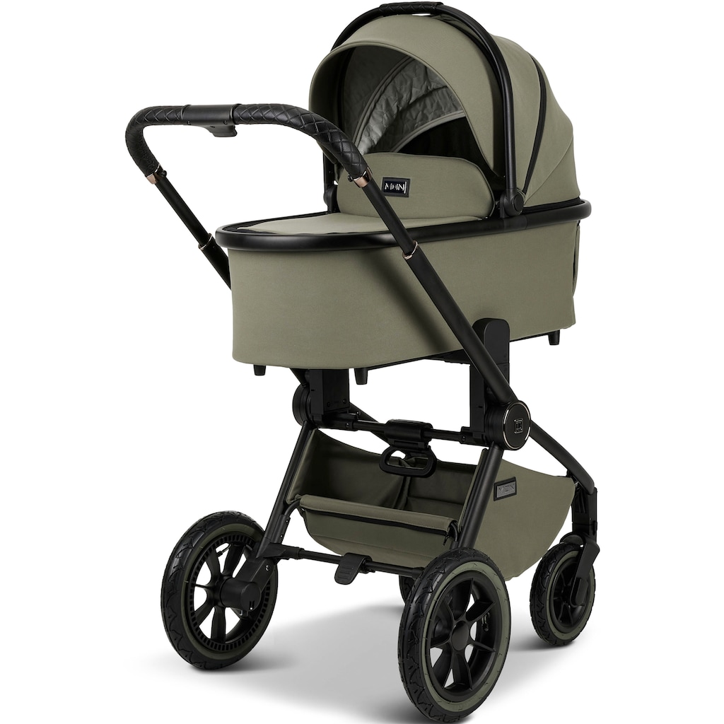 Moon Kombi-Kinderwagen »Resea+, moss green/black melange«