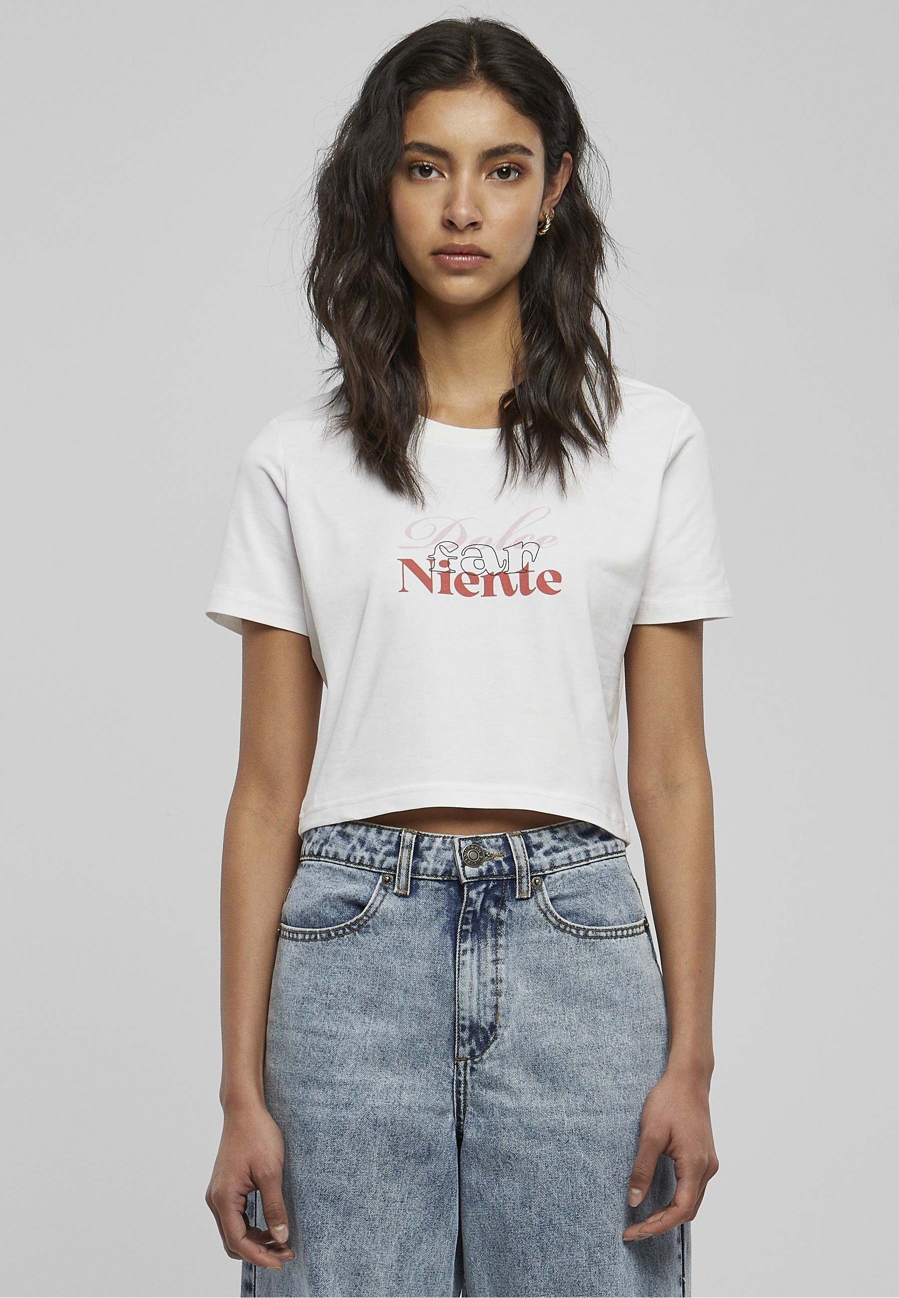 Thumbnail - Miss Tee T-Shirt "Miss Tee Damen Dolce Far Niente Cropped Tee" 1 Stk.