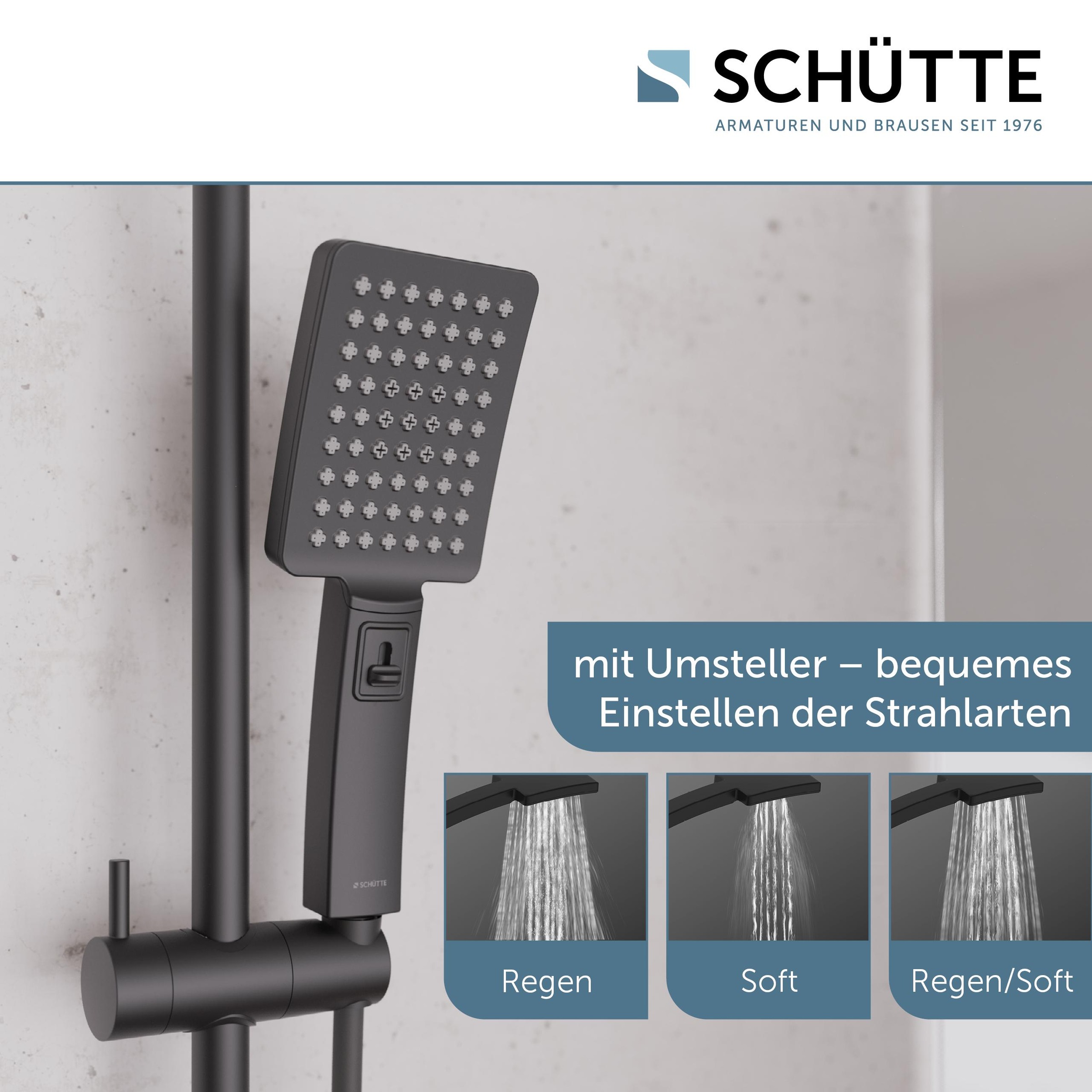 Schütte Brausegarnitur »Mallorca«, Duschsystem mit Kopfbrause und Handbrause