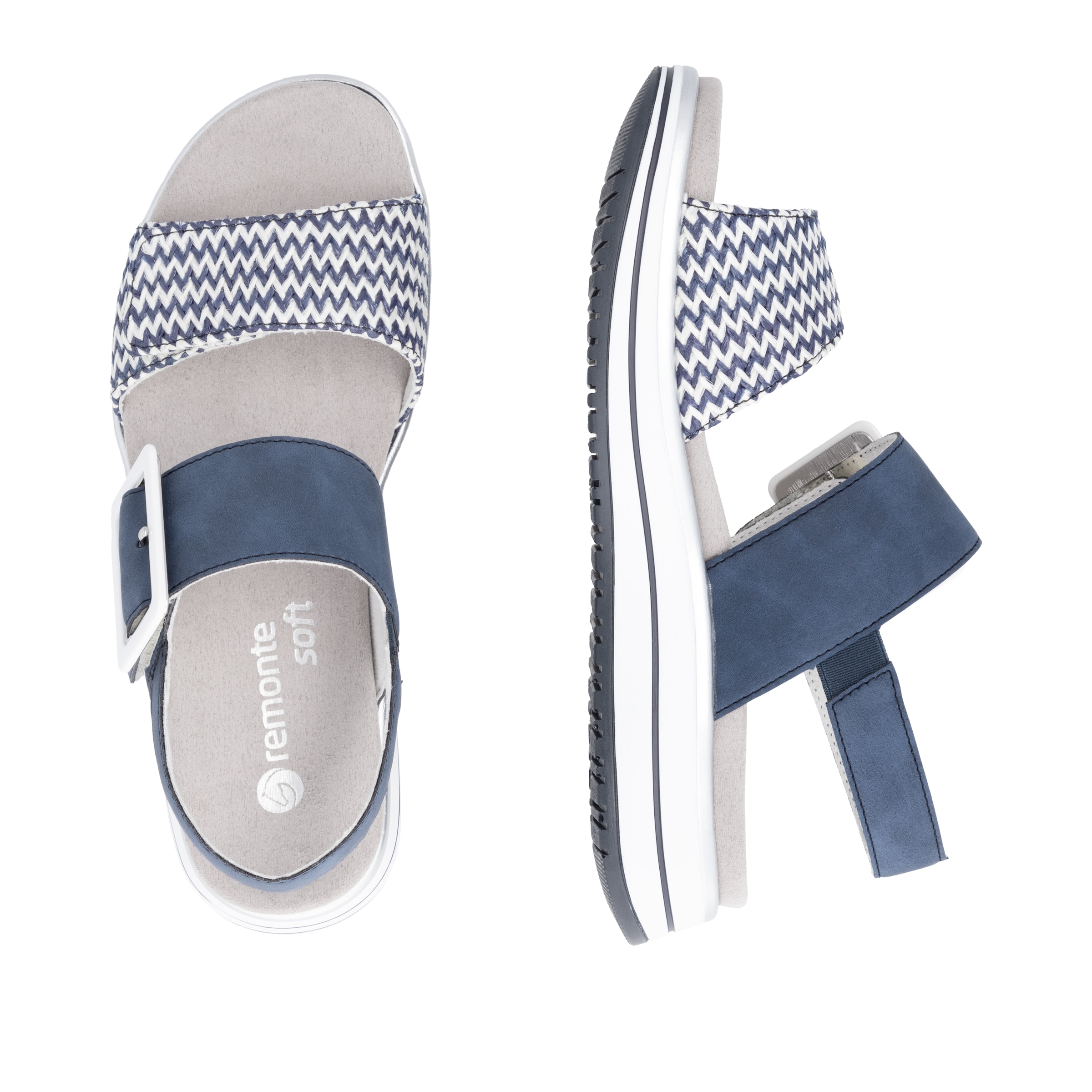 Remonte Keilsandalette »ELLE-Collection«, Sommerschuh, Sandale, Komfortschuh mit praktischen Klettverschlüssen