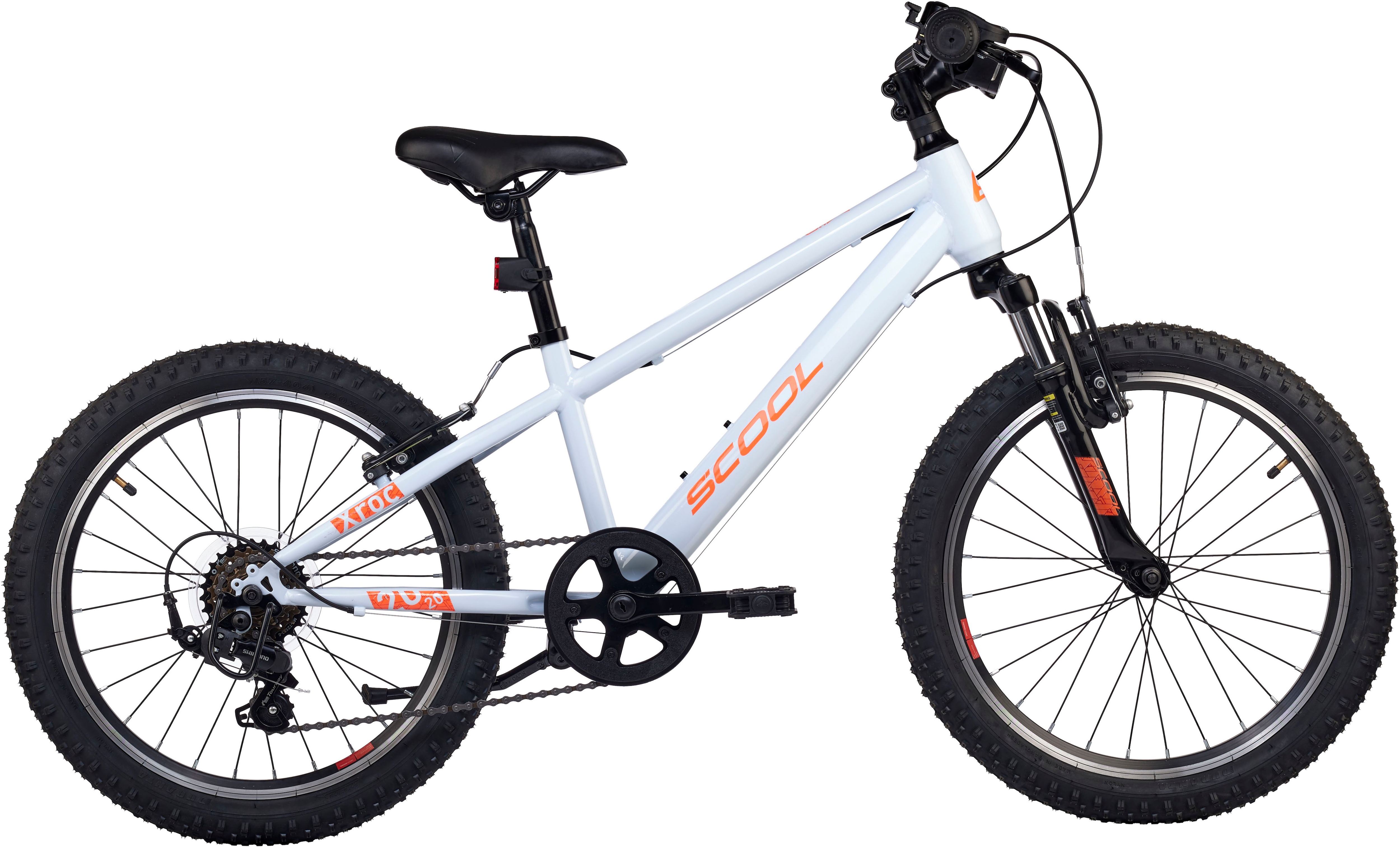S’COOL Jugendfahrrad "SCOOL Xroc 20-K6 Sky Grey/Neon Orange" 6 Gang Shimano Kettenschaltung