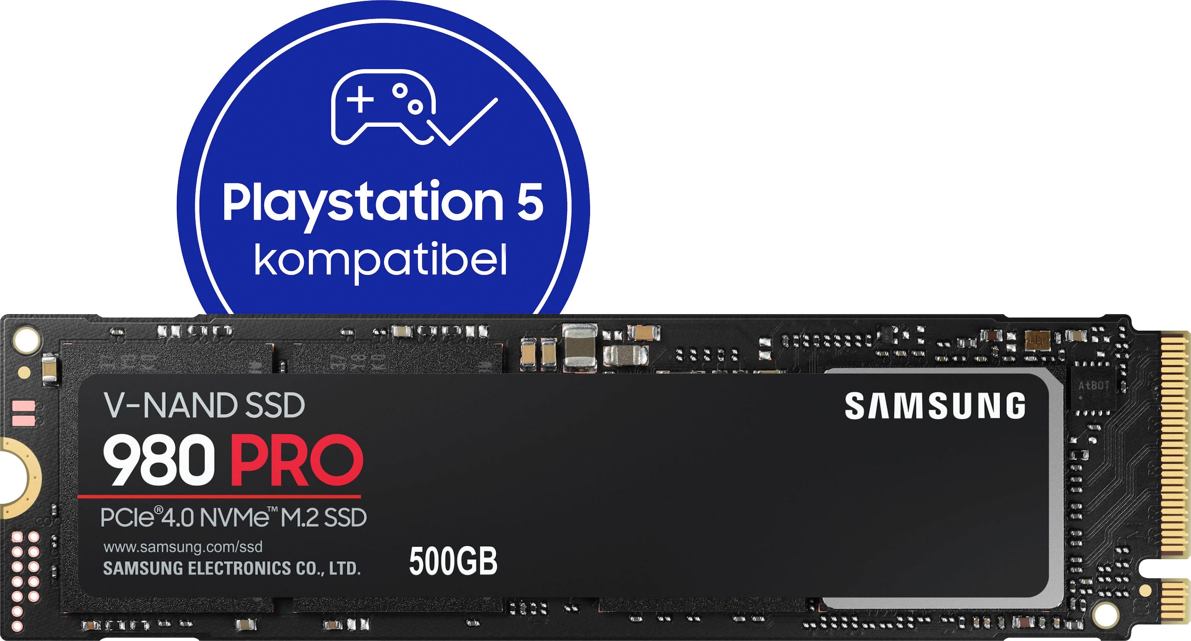Samsung interne SSD »980 PRO«, Anschluss M.2 PCIe 4.0, Playstation 5 kompatibel, PCIe® 4.0 NVMe™, M.2