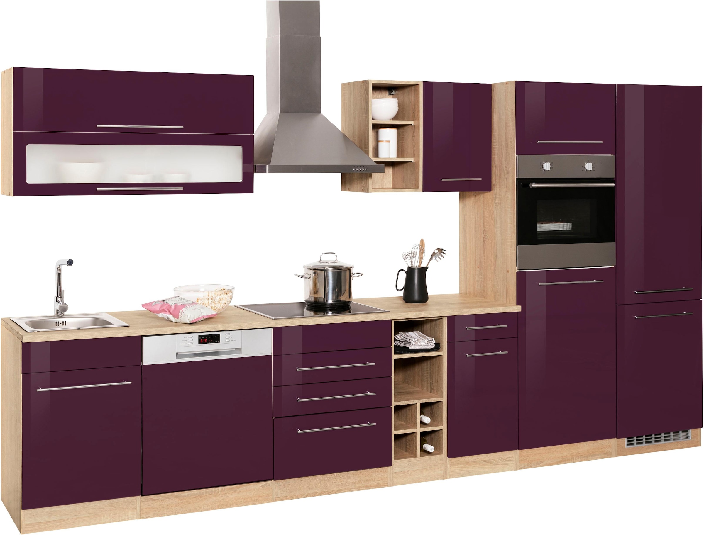 KOCHSTATION Küchenzeile »KS-Eton«, ohne E-Geräte, Breite 360 cm