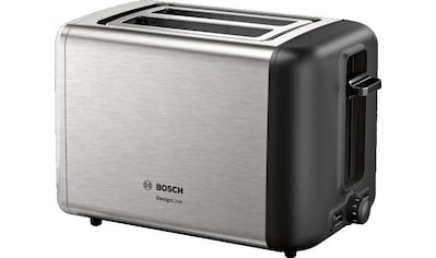 Toaster »TAT3P420DE DesignLine Edelstahl«, 2 kurze Schlitze, 820 W