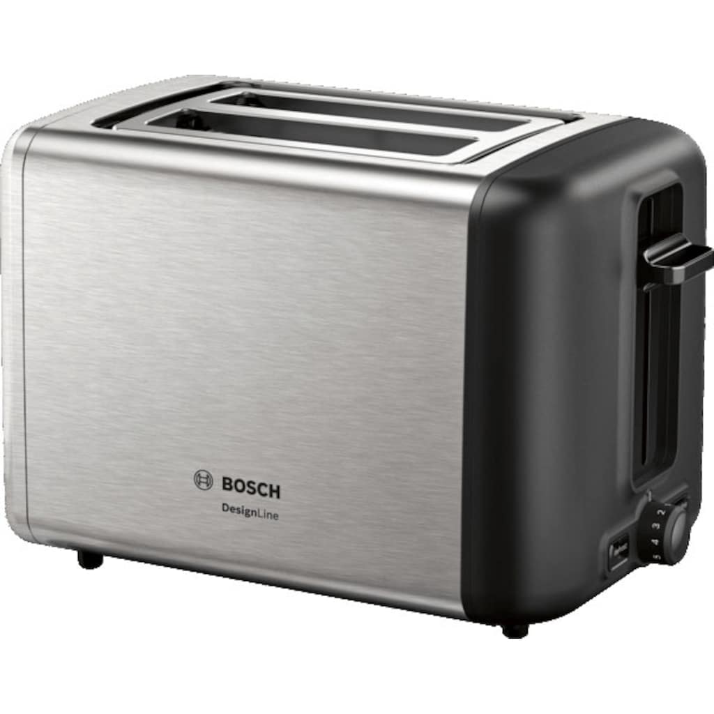 BOSCH Toaster »TAT3P420DE DesignLine Edelstahl«, 2 kurze Schlitze, 820 W