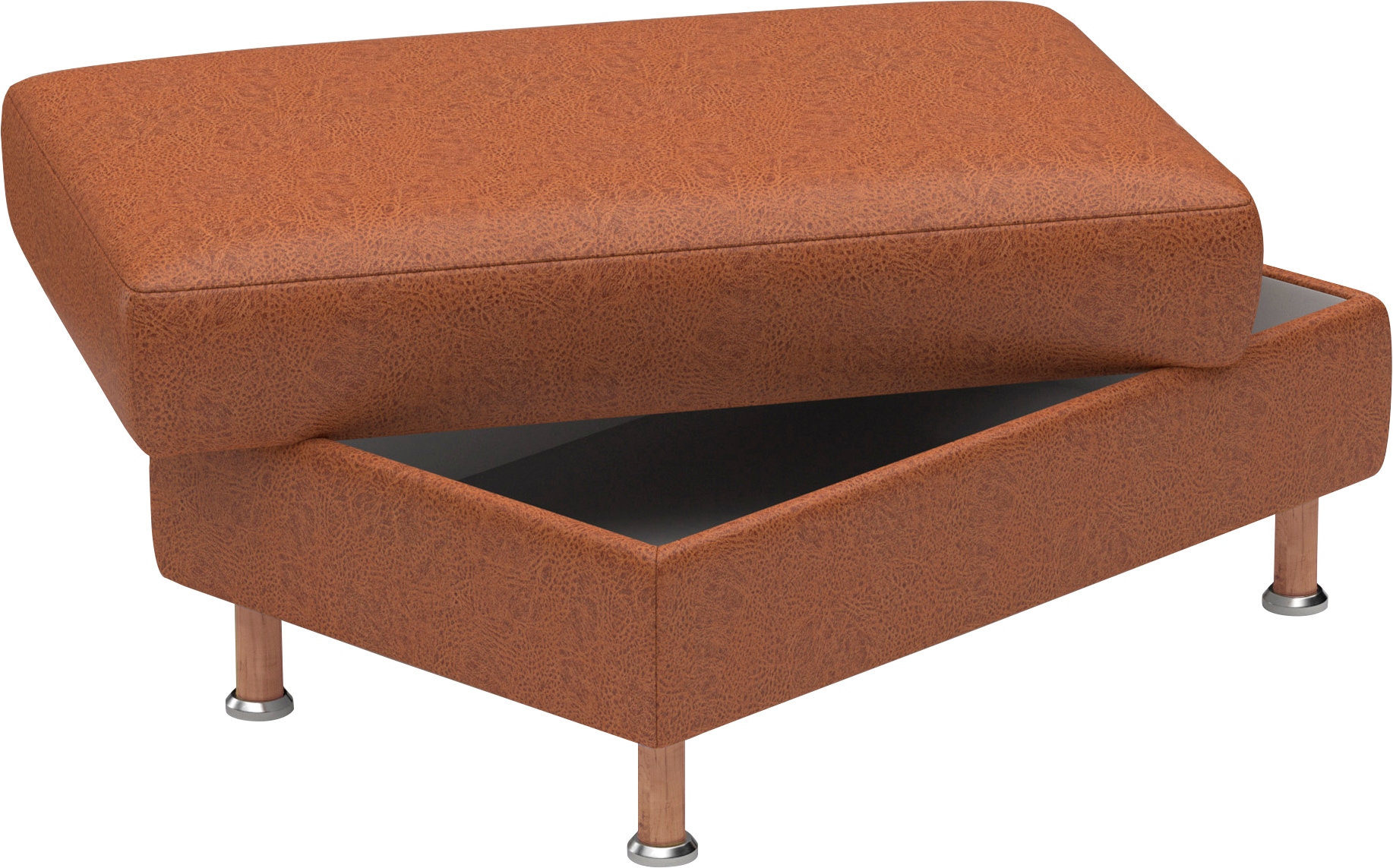 Home affaire Polsterhocker »Calypso«, Holzfuesse mit Metallteller