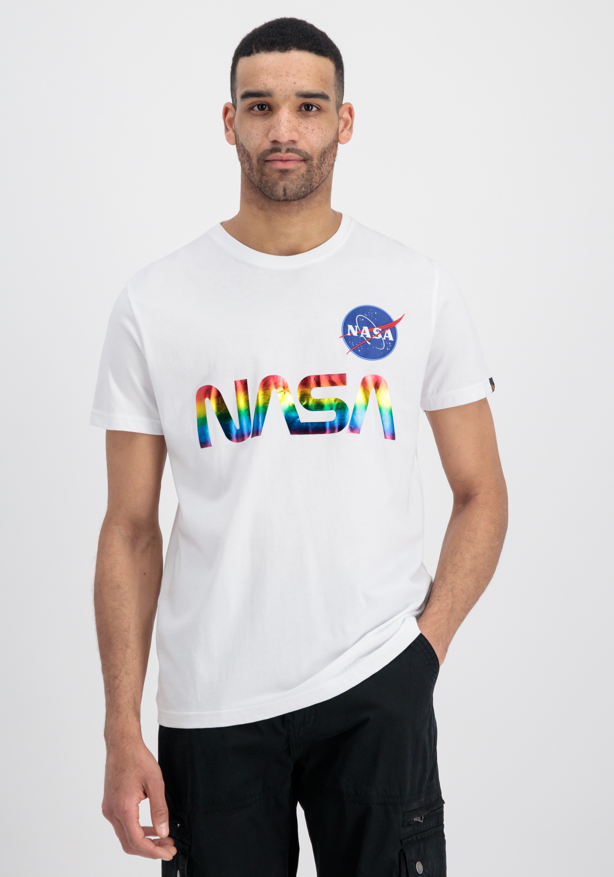 Alpha Industries T-Shirt "Alpha Industries Men - T-Shirts NASA Refl. T Meta günstig online kaufen