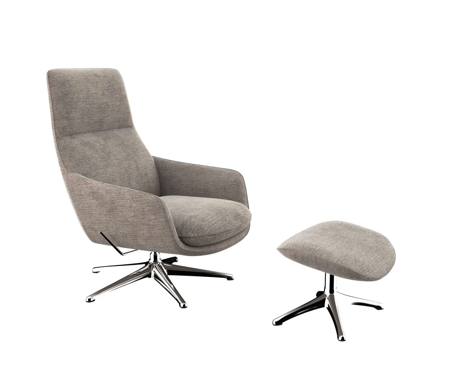 FLEXLUX Drehsessel »Marinella, Relaxsessel, TV-Loungesessel, Polstersessel,«, Liegefunktion, drehbar, Fuß Alu