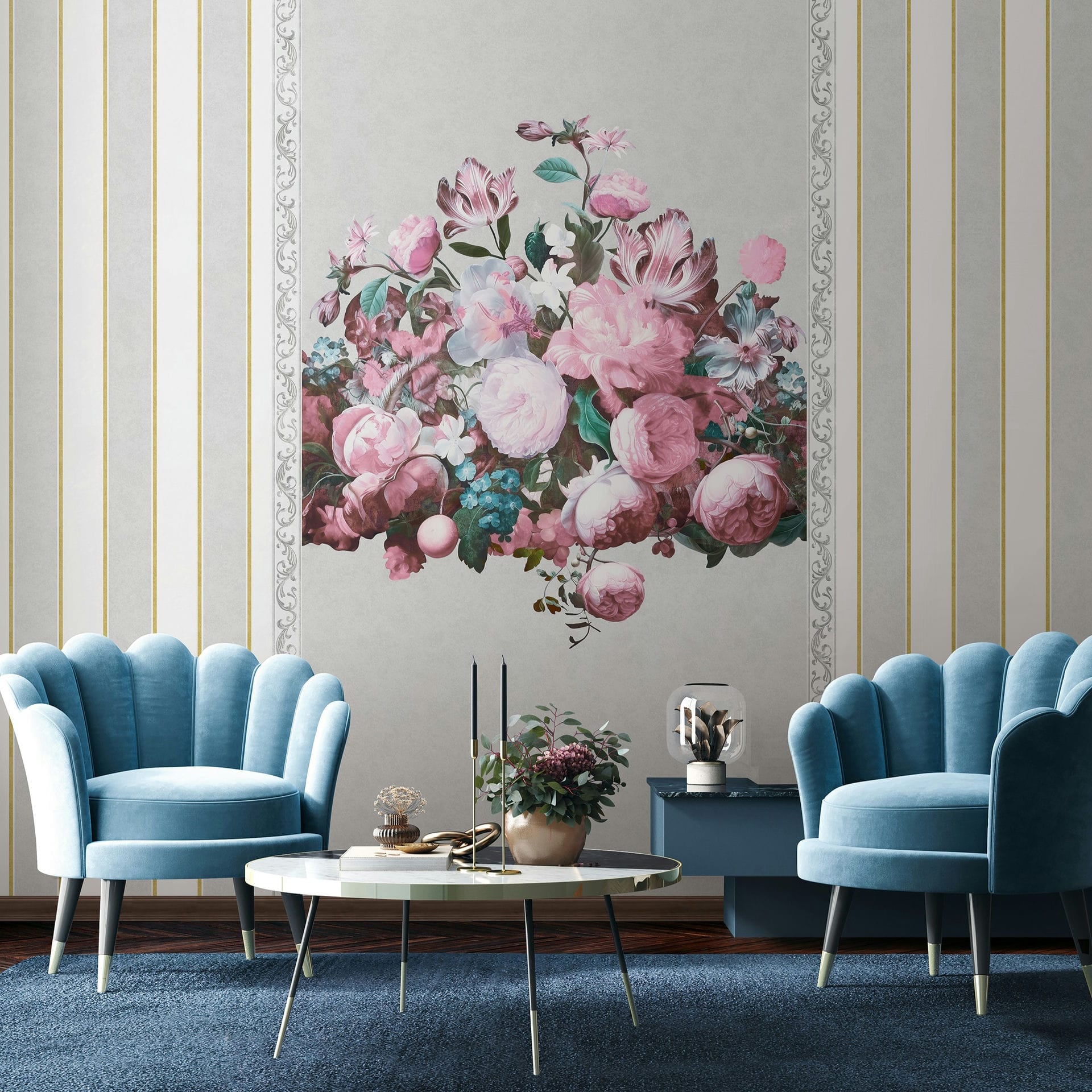 Marburg Fototapete »Silver Oak« floral für Wohnzimmer Schlafzimmer Küche