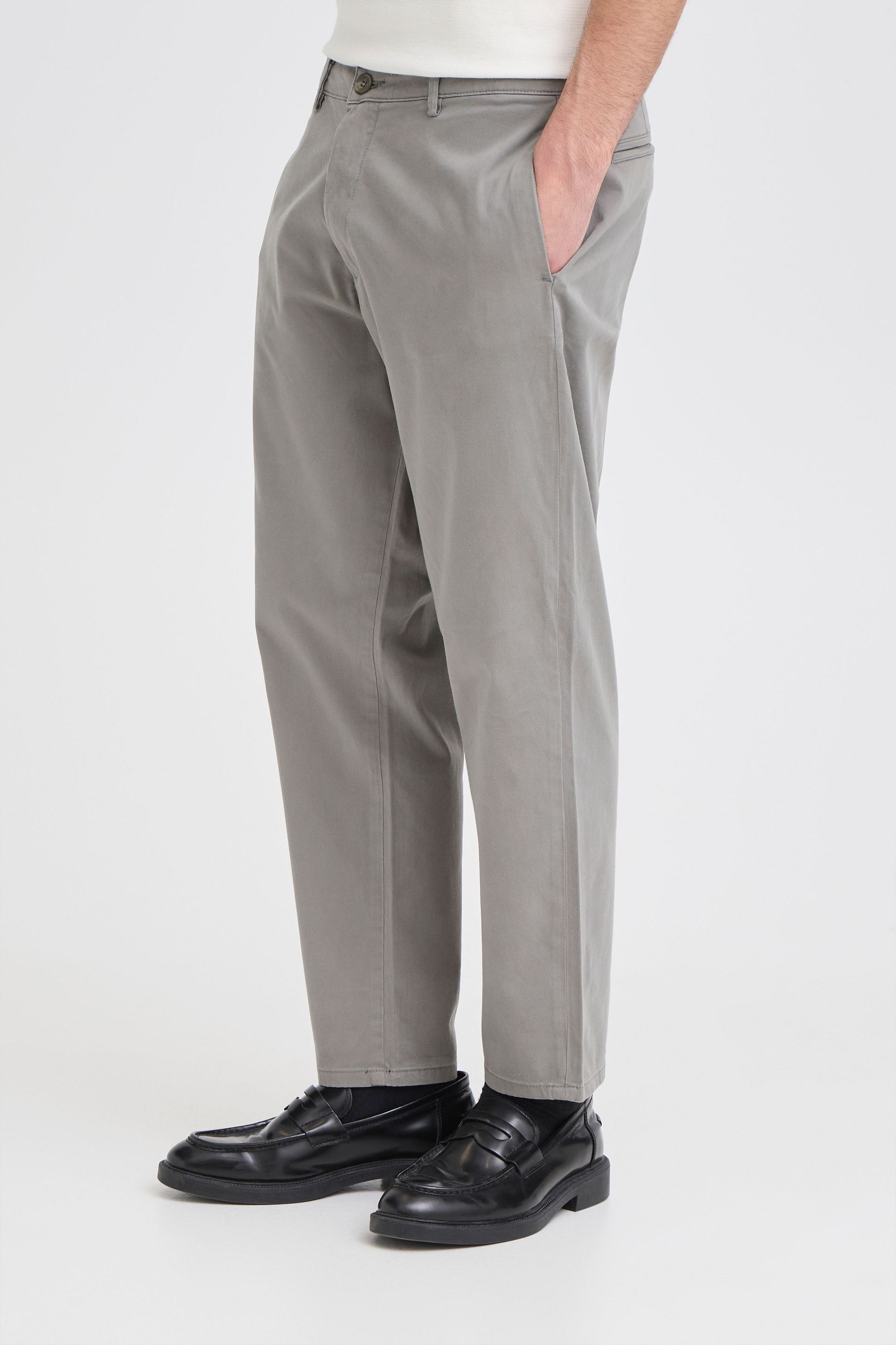 Chinohose CASUAL FRIDAY "Chinohose CFPepe", Herren, Gr. 32, Länge 32, grau (moon mist), Obermaterial: 97% Baumwolle CO. 3% Elasthan EL., Hosen Chinohose 2