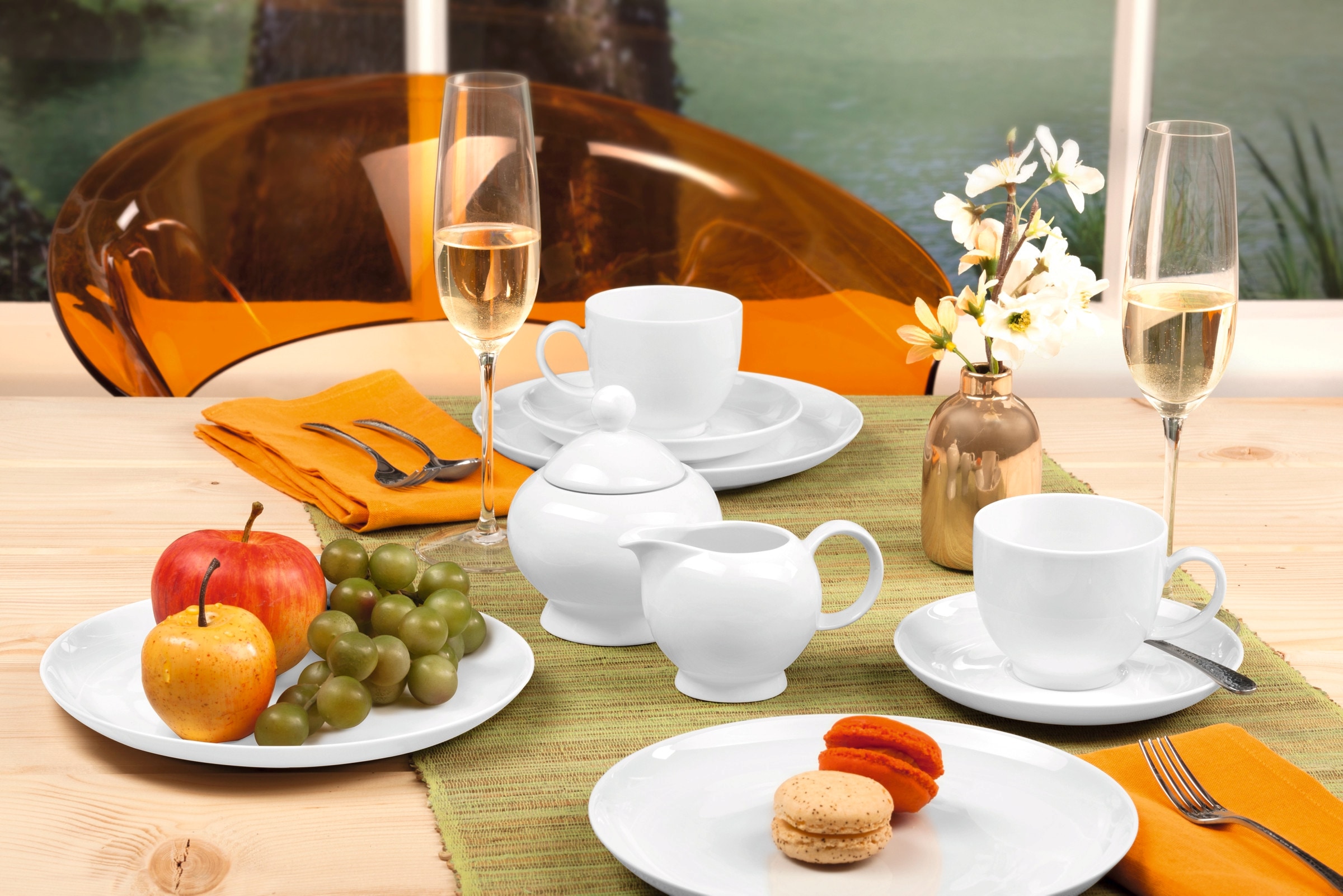 Seltmann Weiden Kaffeeservice »Geschirr-Set, Service Lido«, (Set, 18 tlg.), Tassen, Untertassen, Teller, 18 Teile, für 6 Personen, Made in Germany