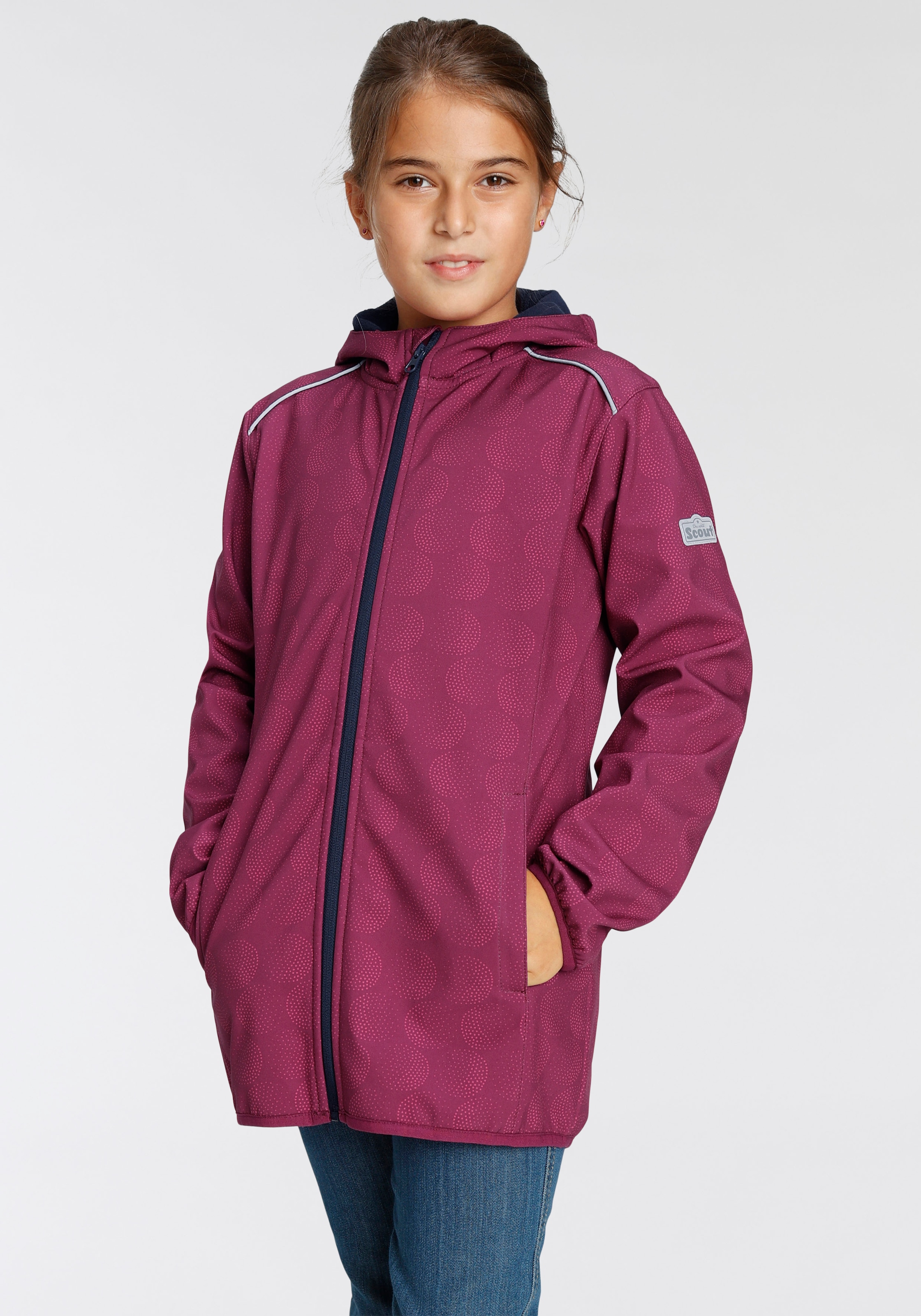 Scout Softshelljacke "SHIMMER", mit Kapuze, mit reflektierenden Details