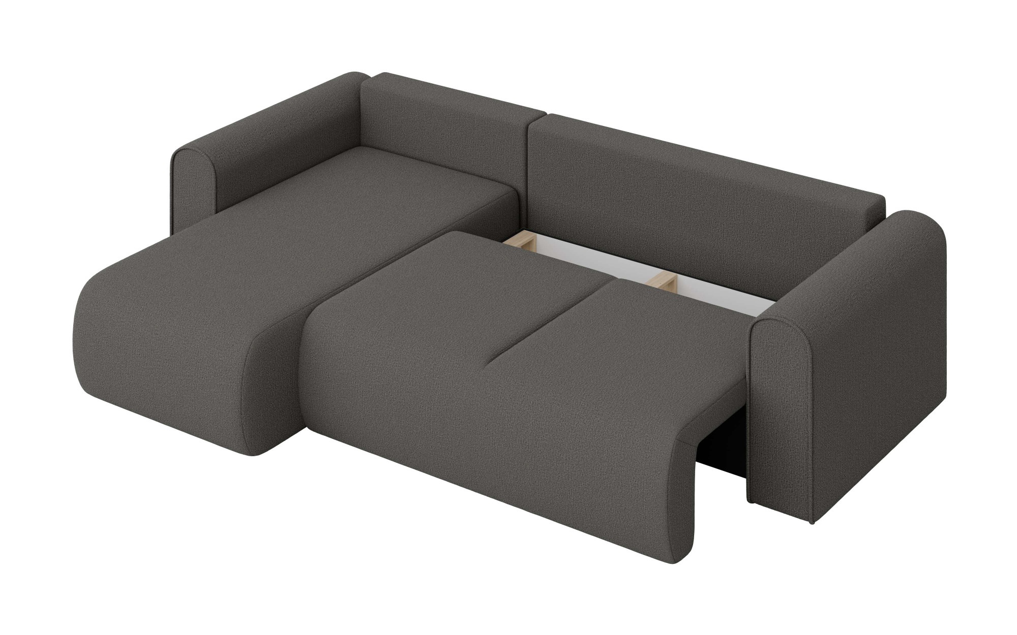 INOSIGN Ecksofa »Zacharia wahlweise Schlafsofa mit Bettkasten, B/T/H 250/166/86 cm«, L-Form mit Wellenunterfederung, Recamiere beidseitig montierbar