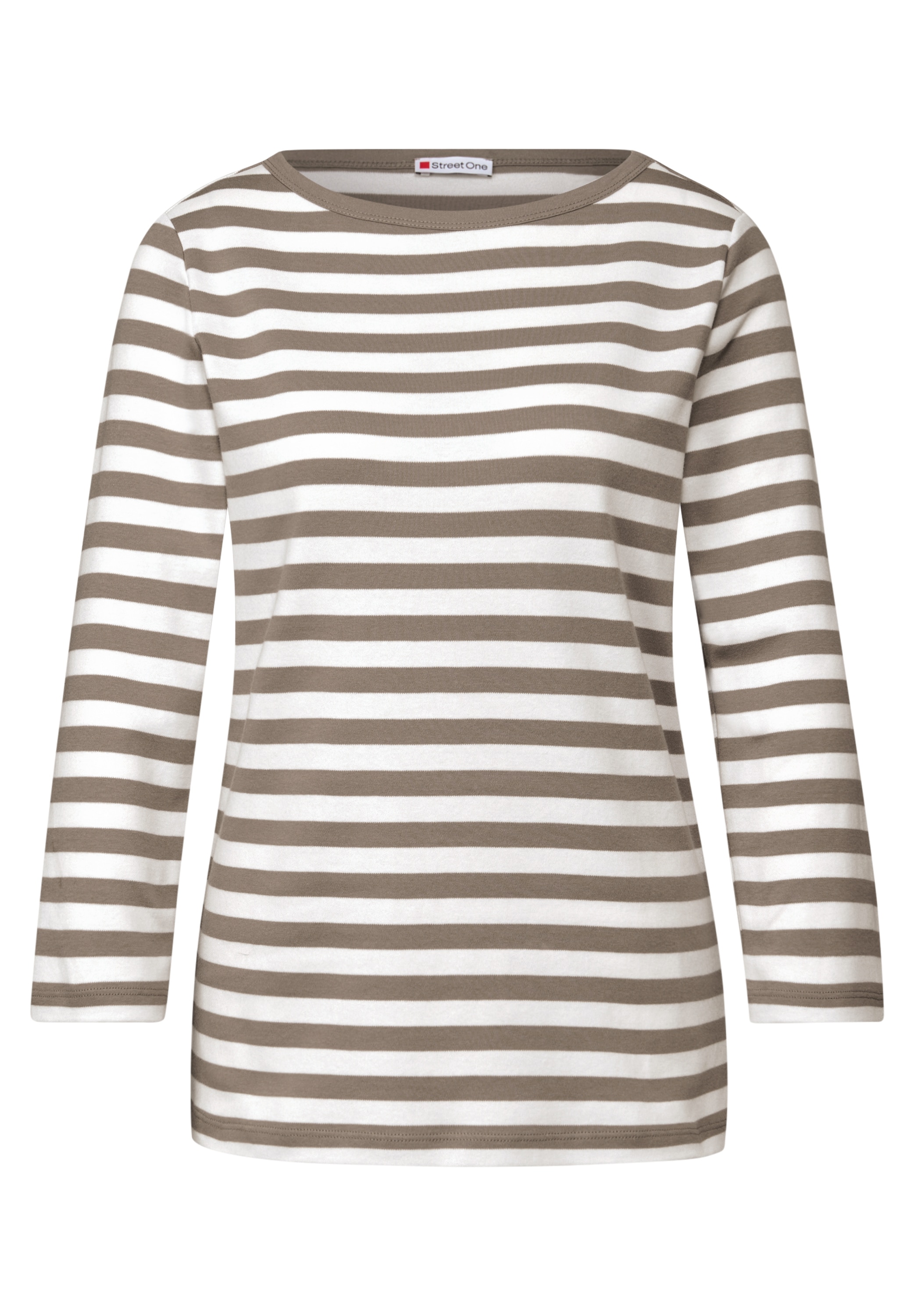 STREET ONE Rundhalsshirt, aus reiner Baumwolle