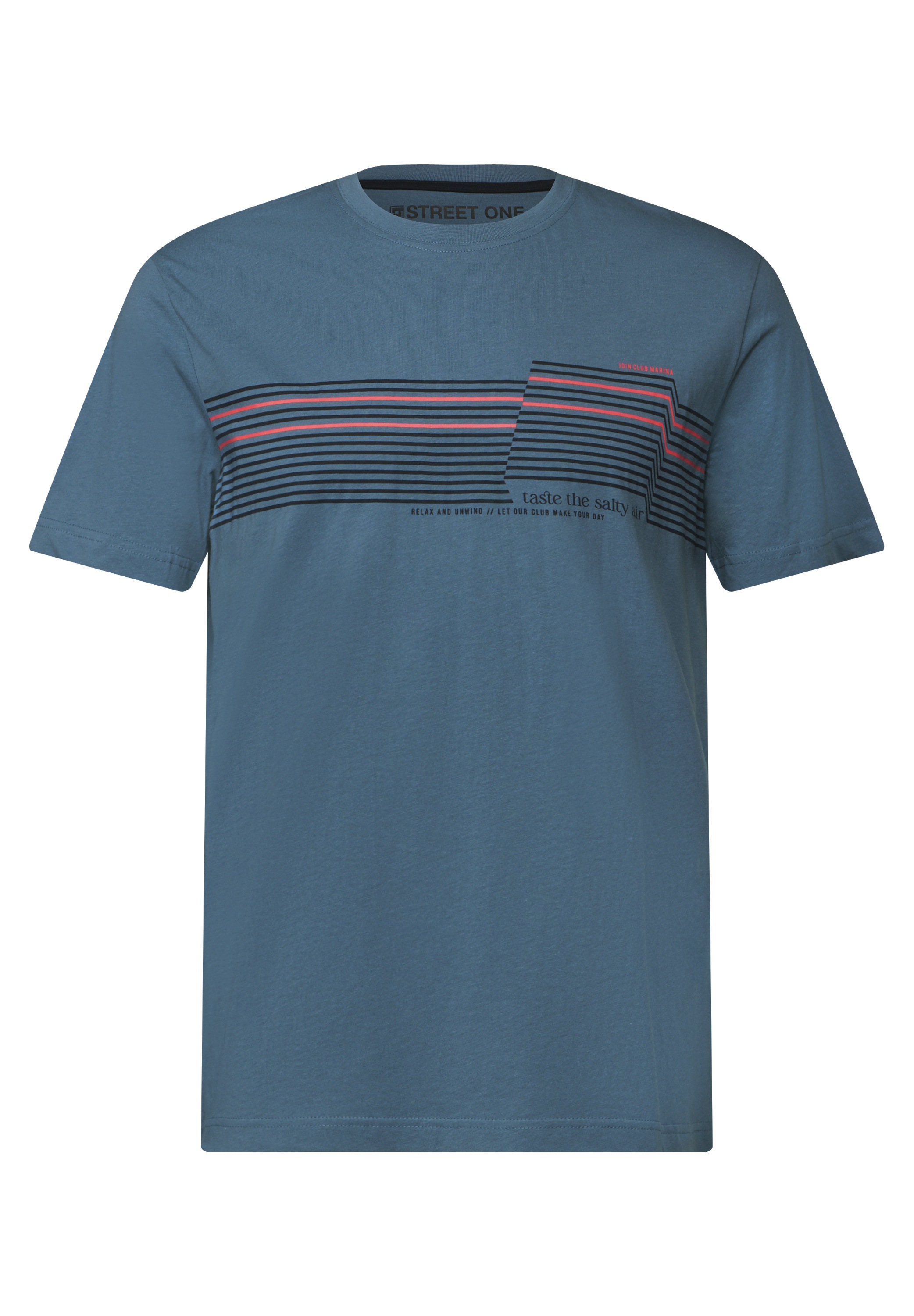 STREET ONE MEN T-Shirt, mit Rundhalsausschnitt