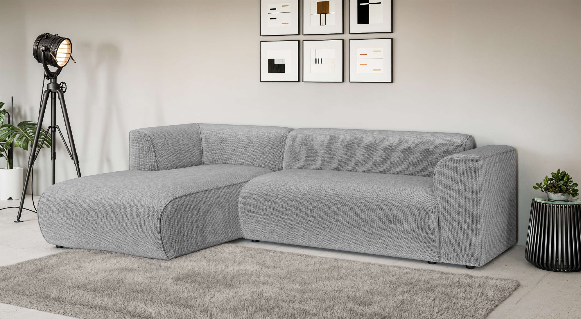 Home affaire Ecksofa "MERID L-Form (257 cm), zeitlos & stilvolles Design," günstig online kaufen
