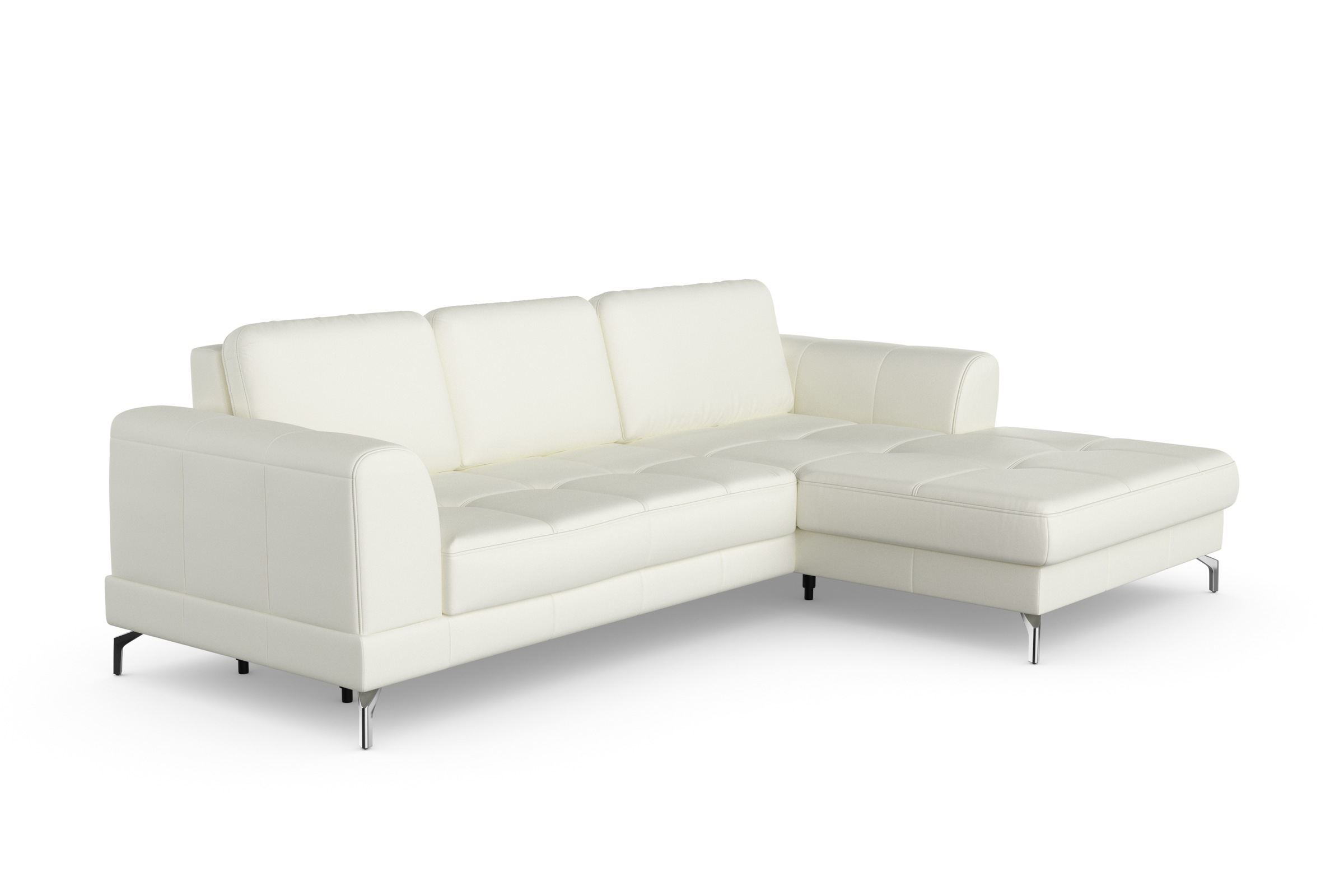 sit&more Ecksofa »Bendigo L-Form«, inklusive Sitztiefenverstellung, Bodenfreiheit 12 cm, in 2 Fußfarben