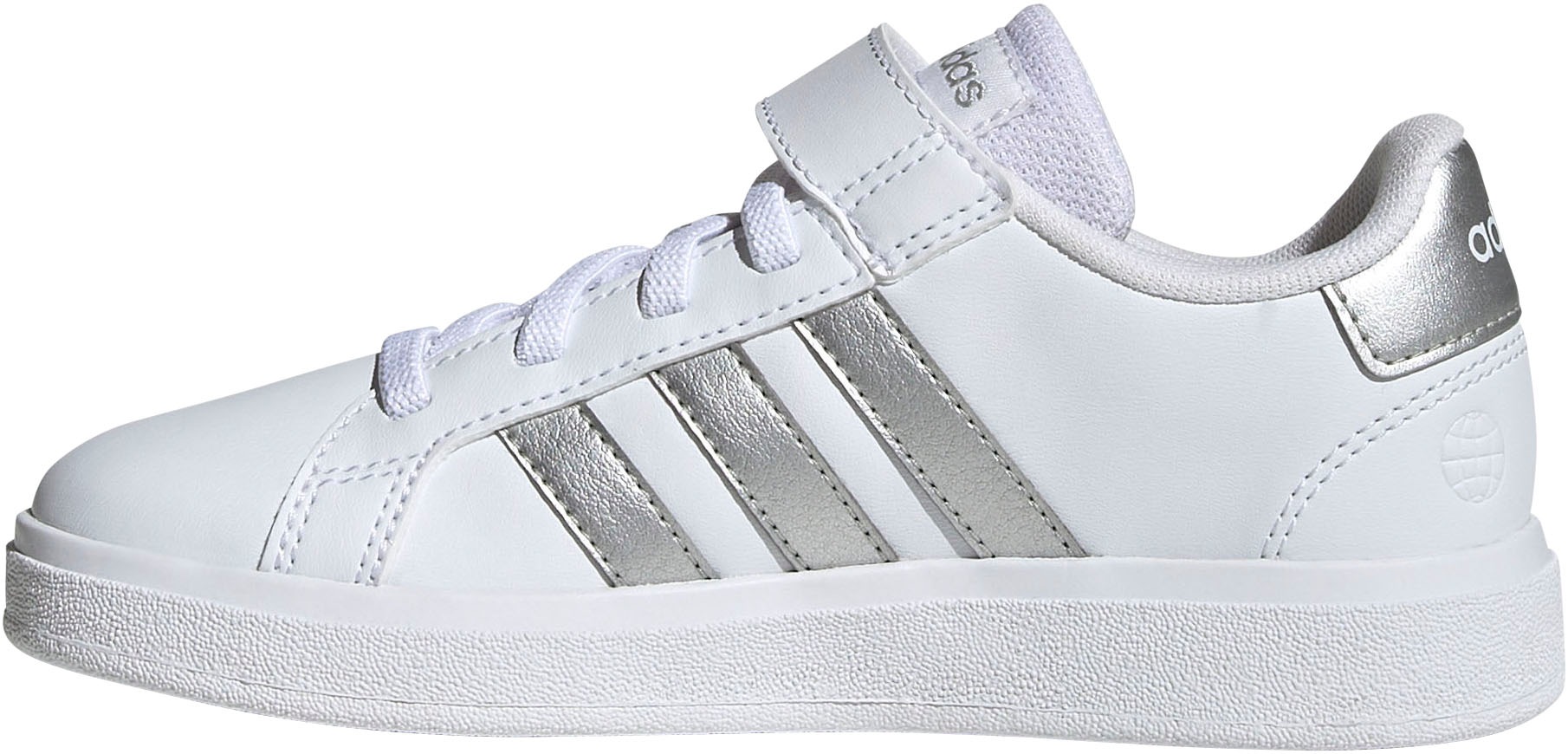 adidas Sportswear Klettschuh »GRAND COURT COURT ELASTIC LACE AND TOP STRAP«, Design auf den Spuren des adidas Superstar