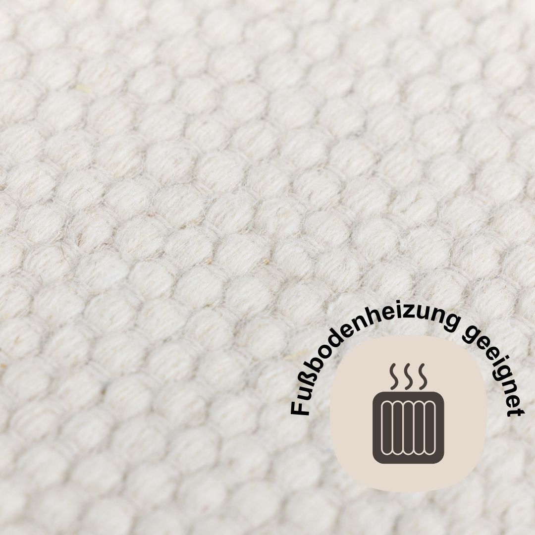 Thumbnail - Myflair Möbel & Accessoires Wollteppich "B: 70 1" rechteckig 10 mm Höhe handgewebter Wendeteppich, Uni Farben, reine Wo...