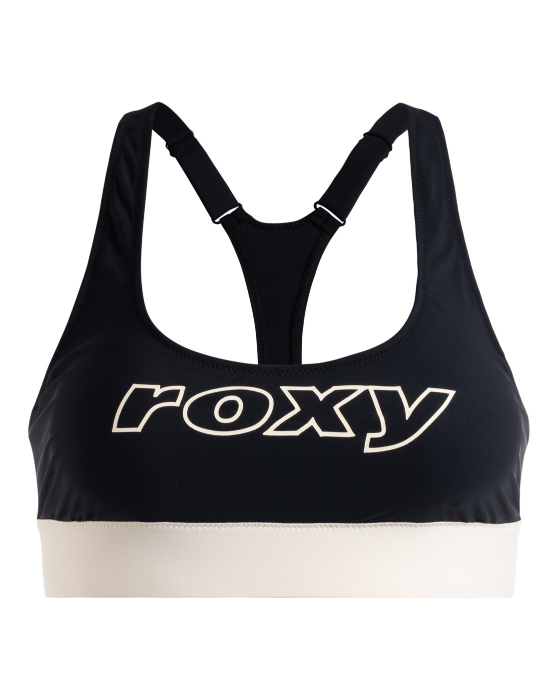 Bade-Shirt ROXY "Roxy Active", Damen, Gr. S, Cup B, grau (anthrazit), Obermaterial: 75% Nylon, 25% Elasthan;, Bikini-Oberteile
