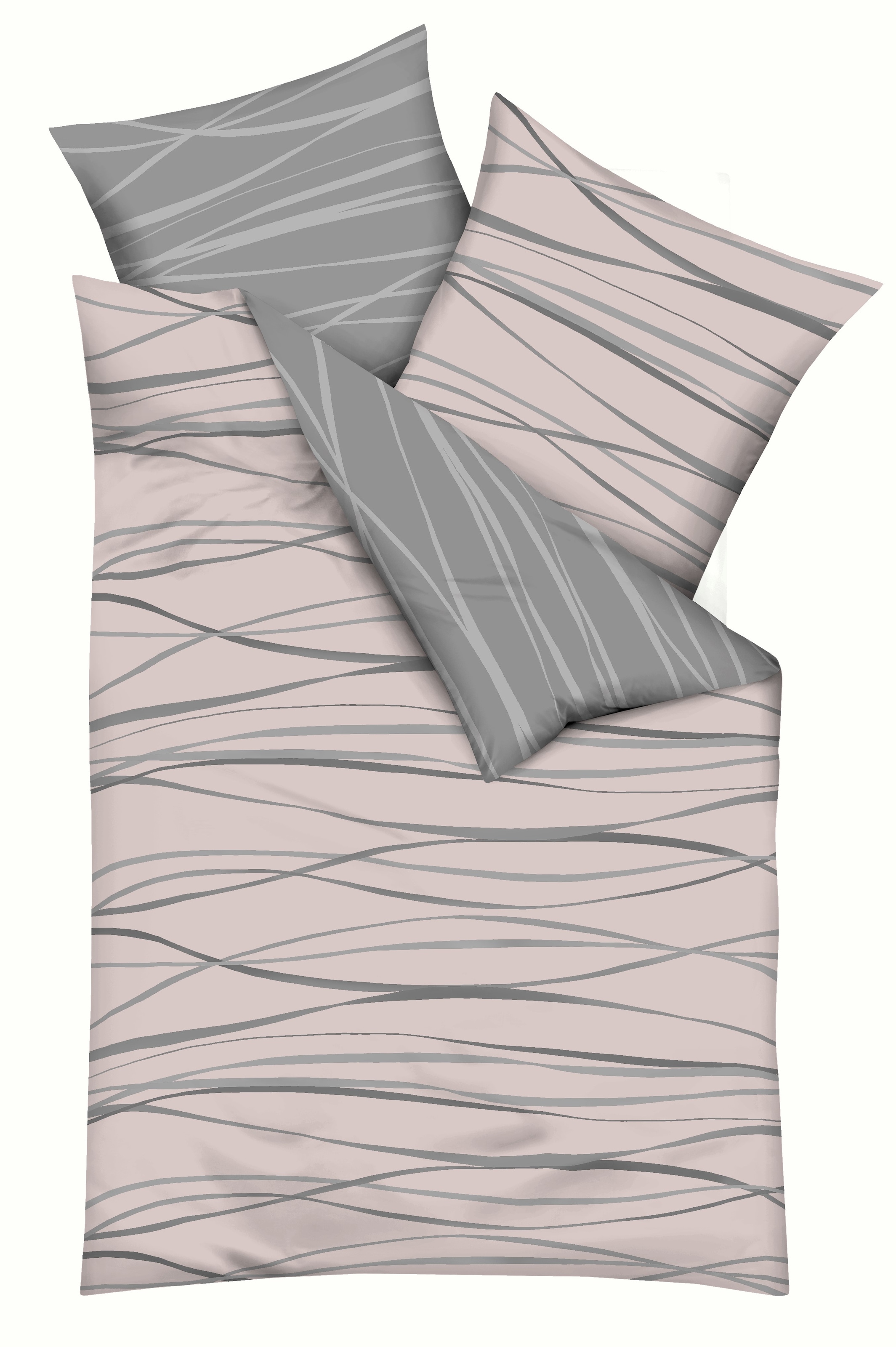 Kaeppel Wendebettwäsche "Motion" 2 Stk. tlg. Mit feinen Wellenlinien günstig online kaufen