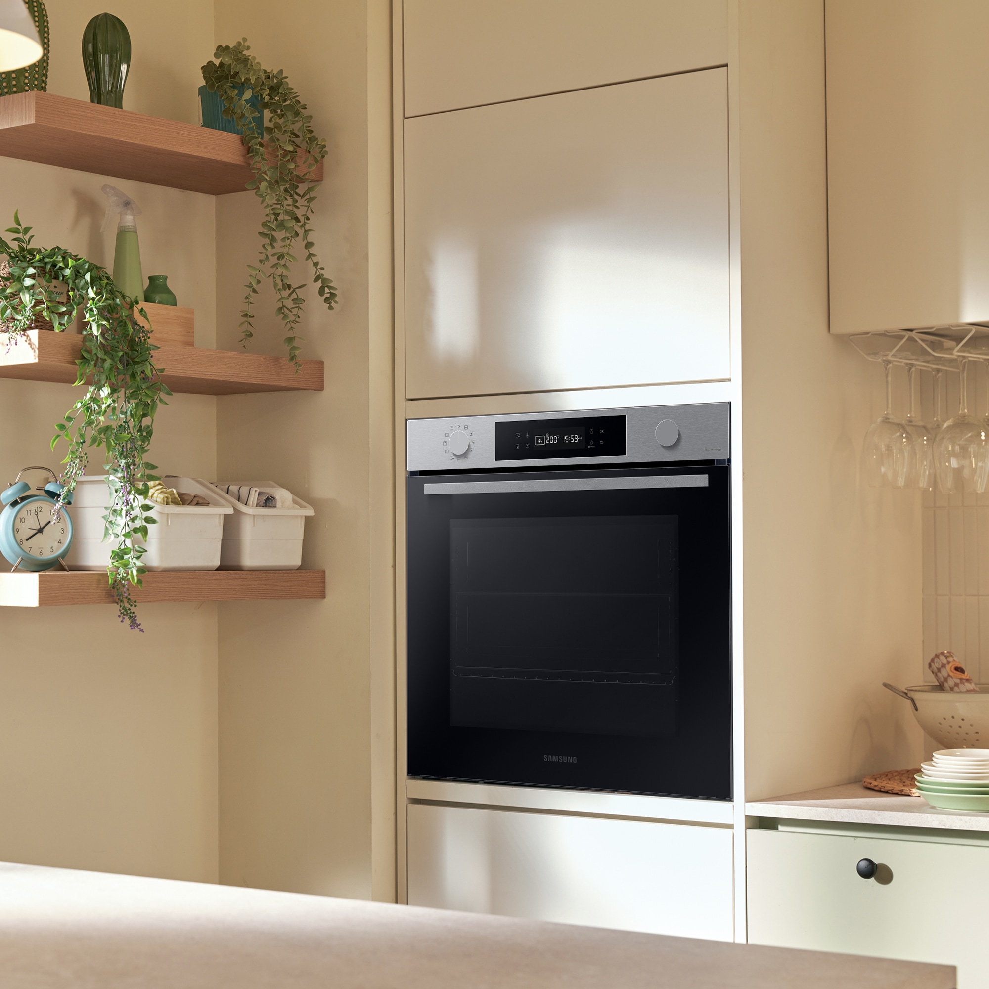 Samsung Einbaubackofen NV7400B »NV7B41307AS«, Pyrolyse-Selbstreinigung, Raumwunder - XXL-Innenraum mit 76L, langsam schließender Tür und WiFi