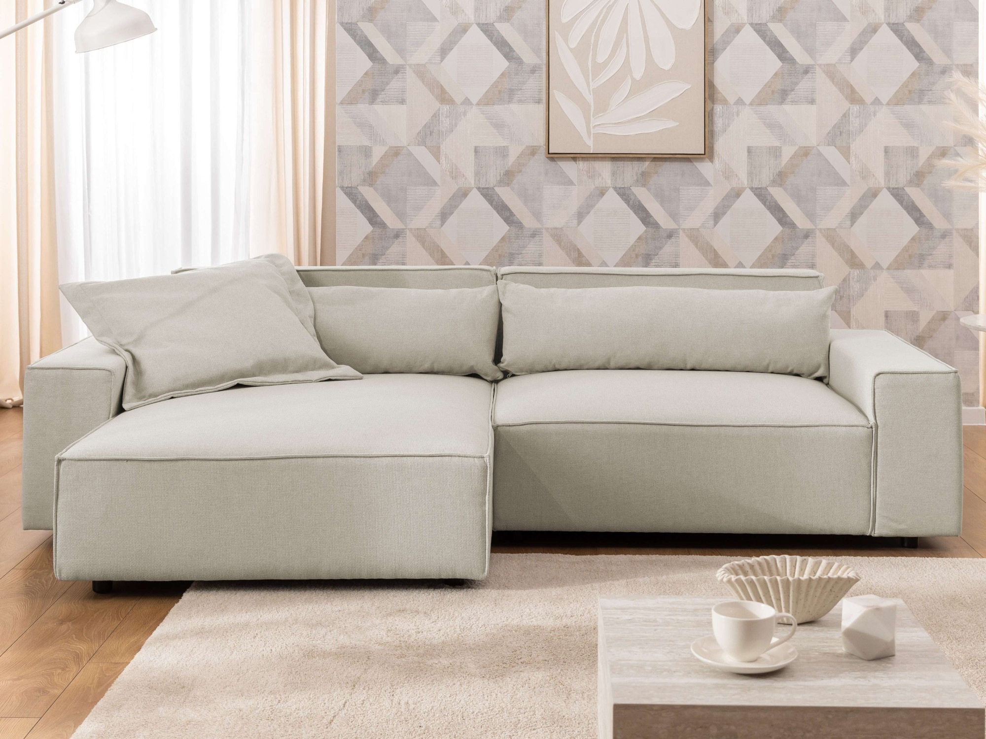 OTTO home Ecksofa "KINLEE Design-Sofa mit Recamiere rechts/links, Maße B/T/ günstig online kaufen
