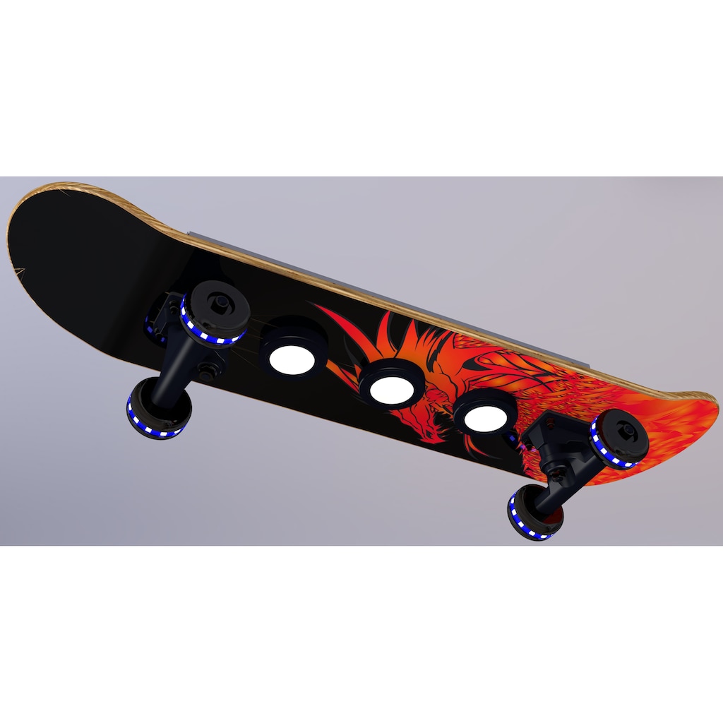 EVOTEC LED Deckenleuchte »Dragon«, 7 flammig-flammig, Easy Cruiser, Skateboard-Design, Rollen - Wheels