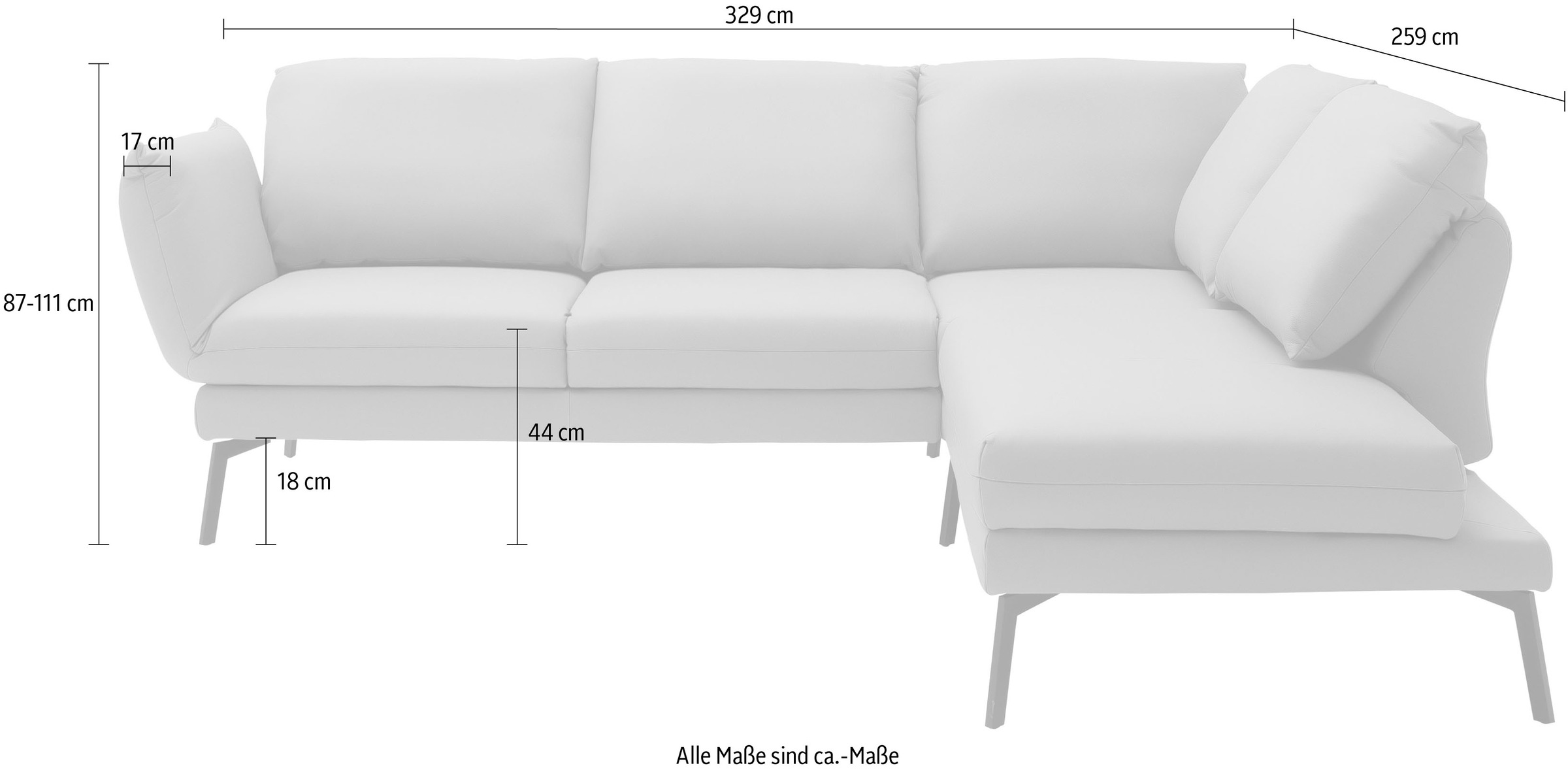 SCHÖNER WOHNEN-Kollektion Ecksofa »Spin, Multifunktionssofa, bequem und hochwertige Verarbeitung, L-Form«, Drehsitz-Funktion, USB-Anschluss, Armlehnfunktion, Rückenverstellung