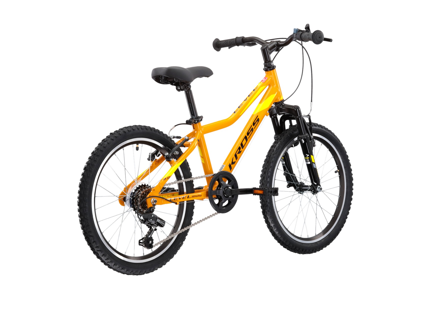 Kross Kinderfahrrad »20" Kinder-MTB Level Mini 2.0 6 Gänge 2026« 6 Gang Shimano Tourney TY21 Schaltwerk Kettenschaltung