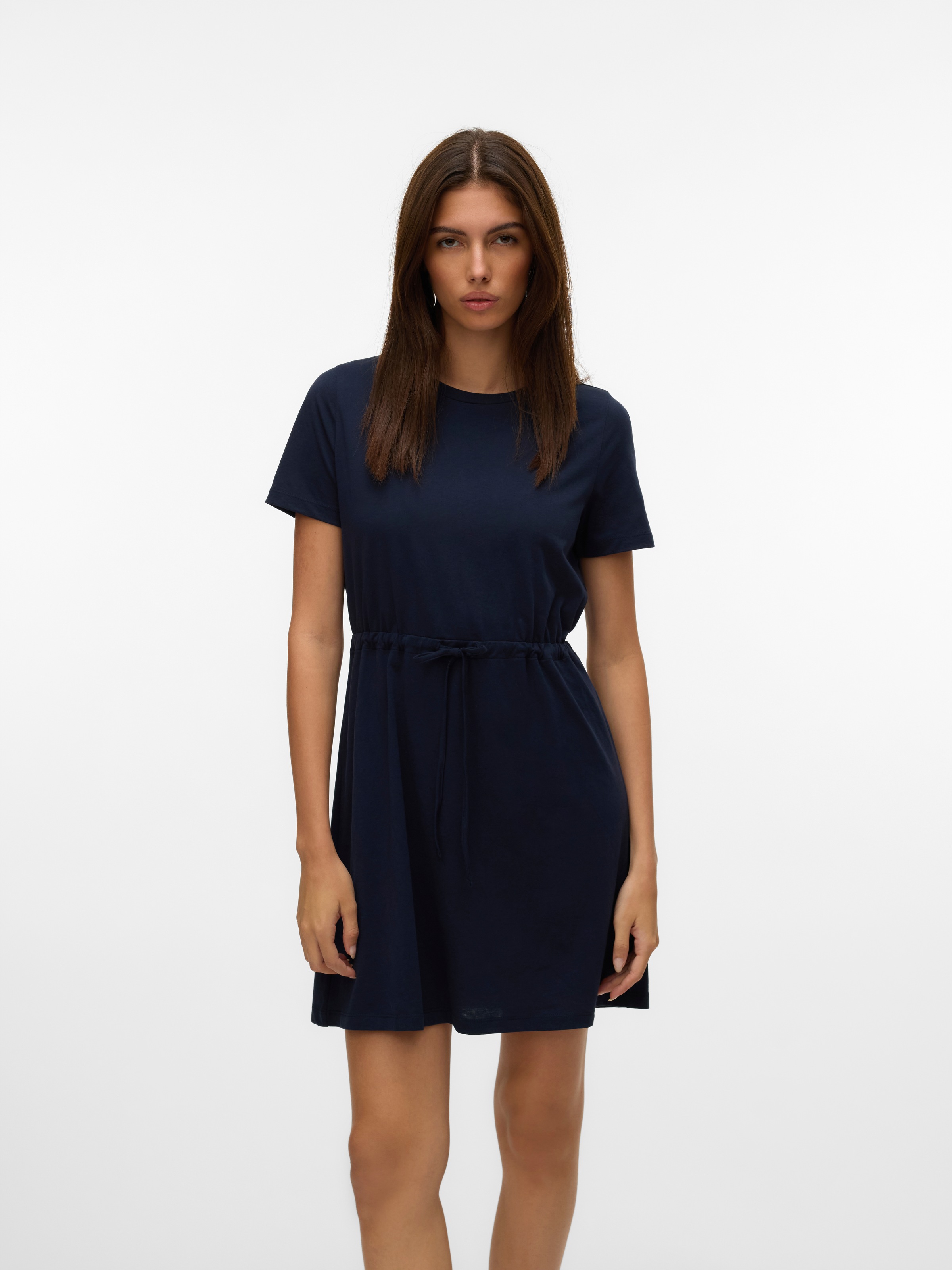 Vero Moda Shirtkleid "VMLUNA SS SHORT STRING DRESS JRS NOOS", Sommerkleid günstig online kaufen