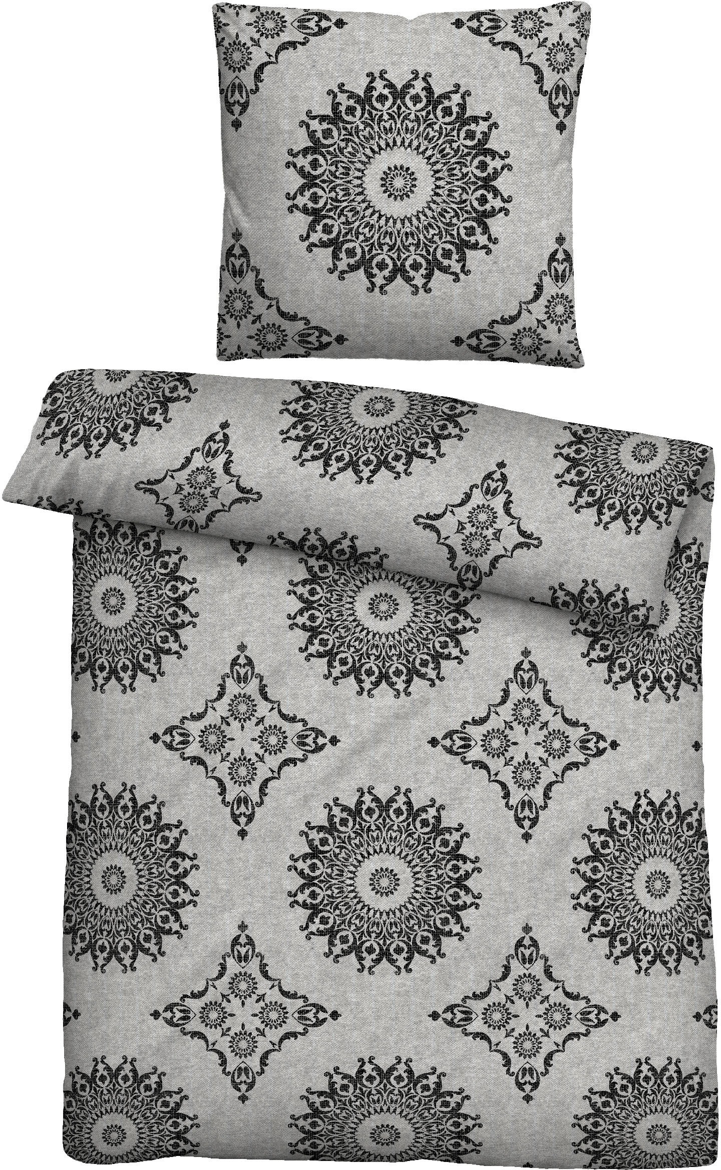 Biberna Bettwäsche "Leo" 2 Stk. tlg. kuschelig warm, weich, pflegeleicht, 1 günstig online kaufen