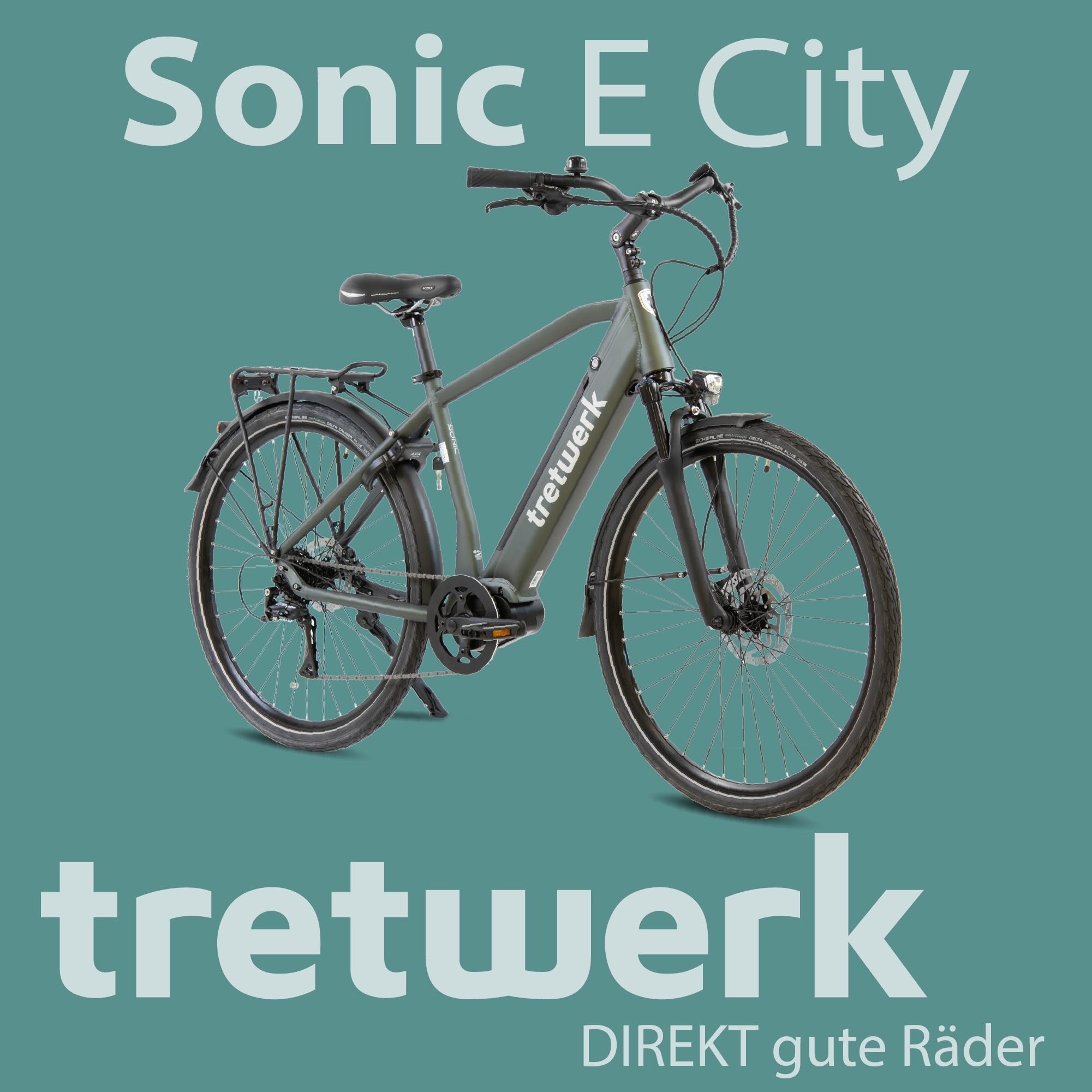 Tretwerk E-Bike »Sonic«, 8 Gang, Shimano, Acera M3020 SGS, Mittelmotor 250 W, Pedelec, Elektrofahrrad für Damen u. Herren