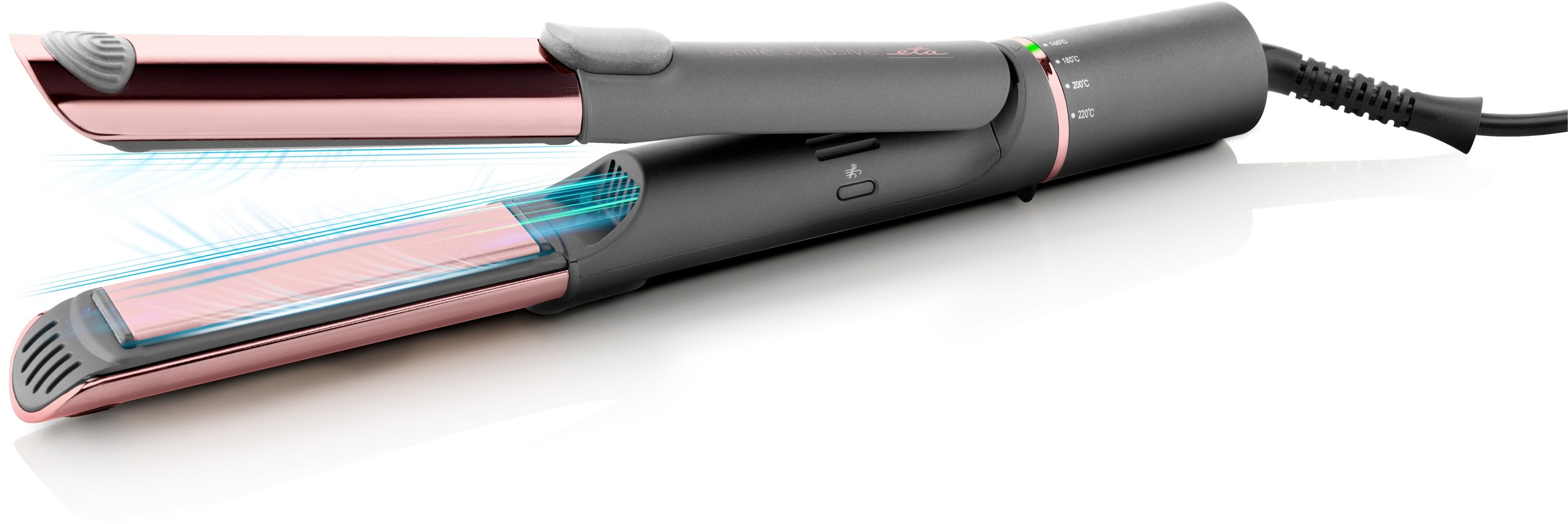 ETA Glätt- und Lockenstab "Airplus Styler 2-in-1 Fenite Exclusive mit Kaltluftfunktion", grau, B:31cm H:3,2cm T:3,2cm, Multihaarstyler, 2-in-1 Styler