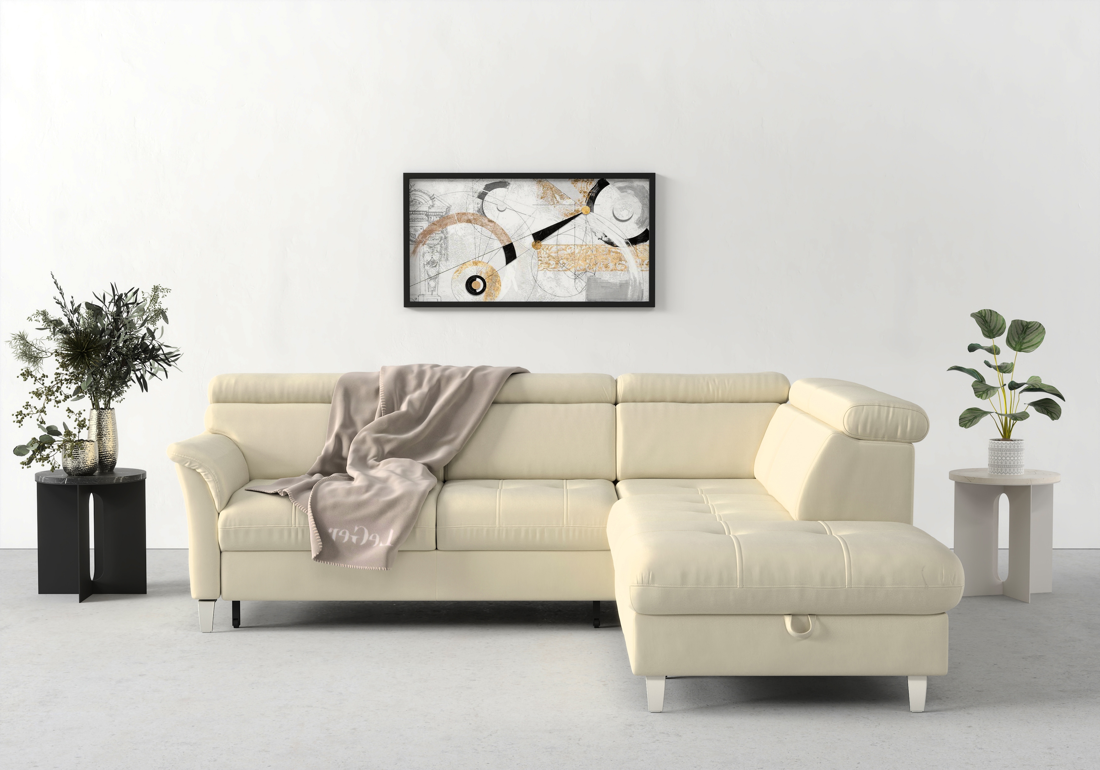 sit&more Ecksofa "Marano L-Form" inklusive Kopfteilverstellung, optional Schlaffunktion & Bettkasten
