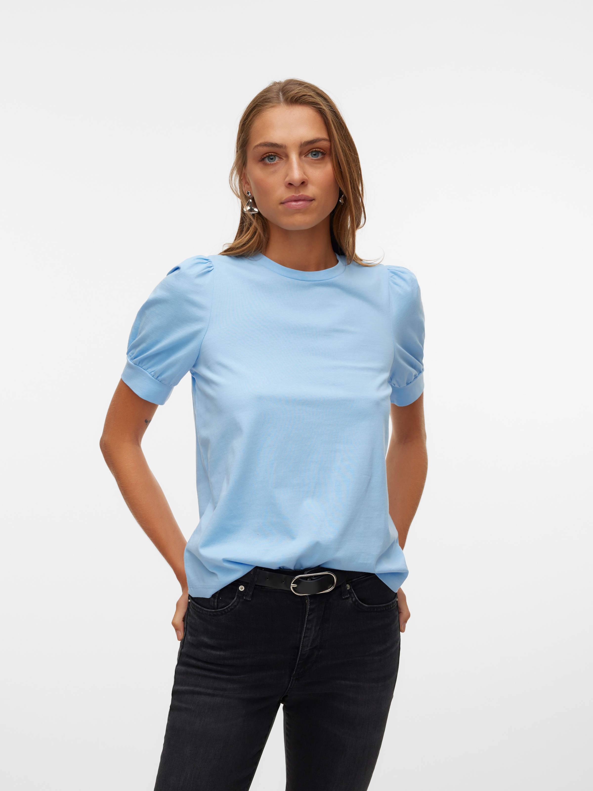 Vero Moda T-Shirt »VMKERRY 2/4 O-NECK TOP VMA JRS NOOS«, mit Rundhalsausschnitt