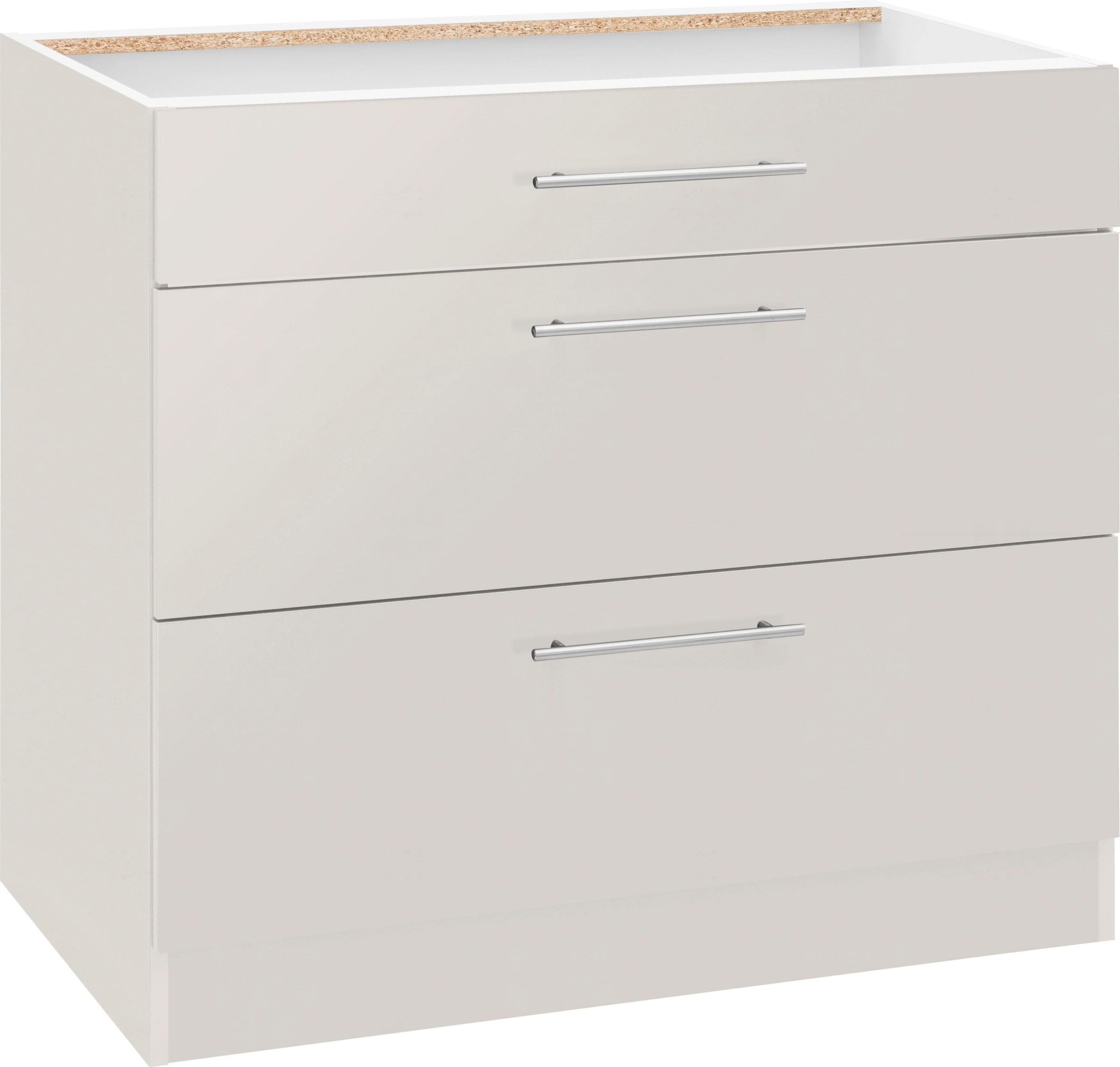 Ladendirekt ohne SKU: Preisvergleich für Arbeitsplatte, großen BxHxT 55741933 mit | cm 90x57x82 Unterschrank 2 breit, Küchen wiho 90 cm, Cali, Auszügen