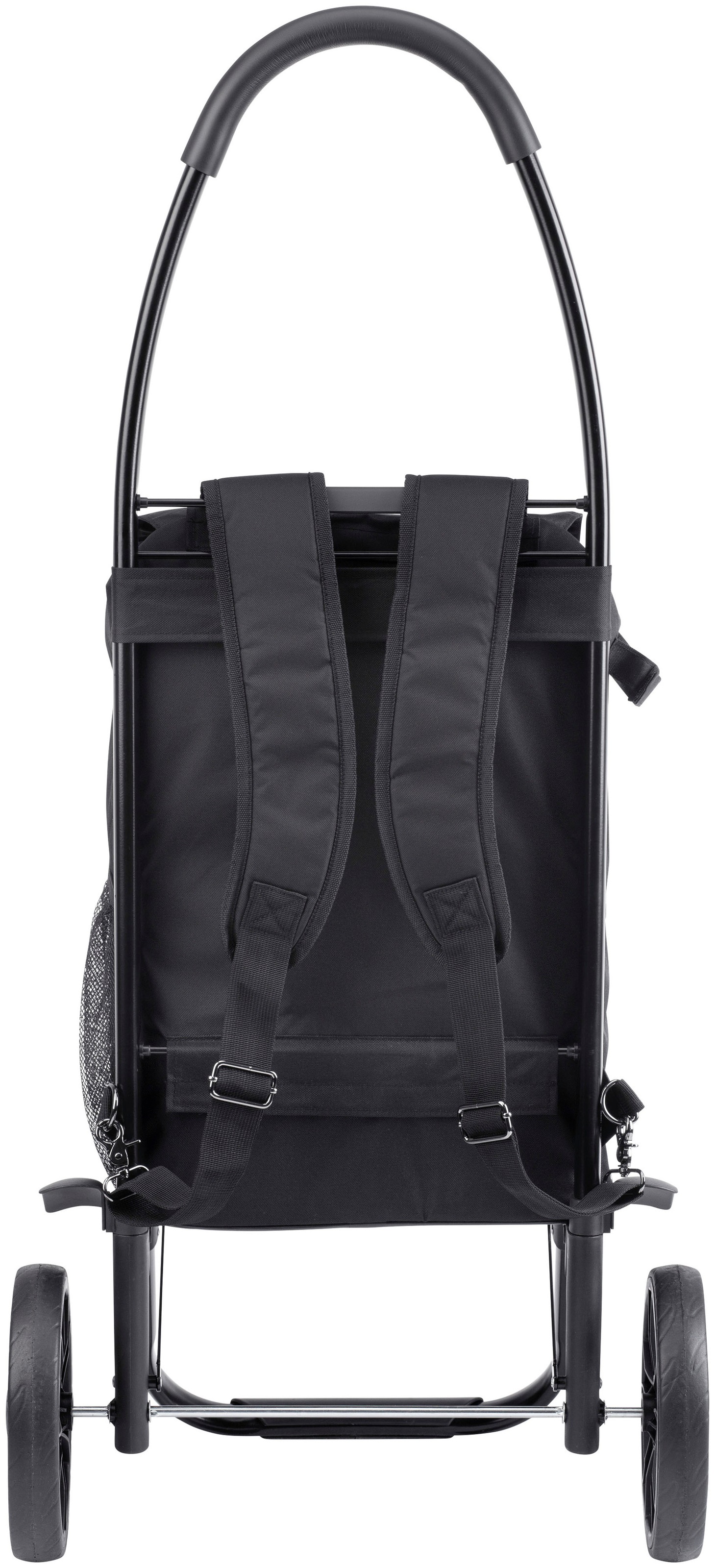 meister Einkaufstrolley »Black Edition - Separater«, 45 Liter, Einkaufstrolley und Rucksack in einem