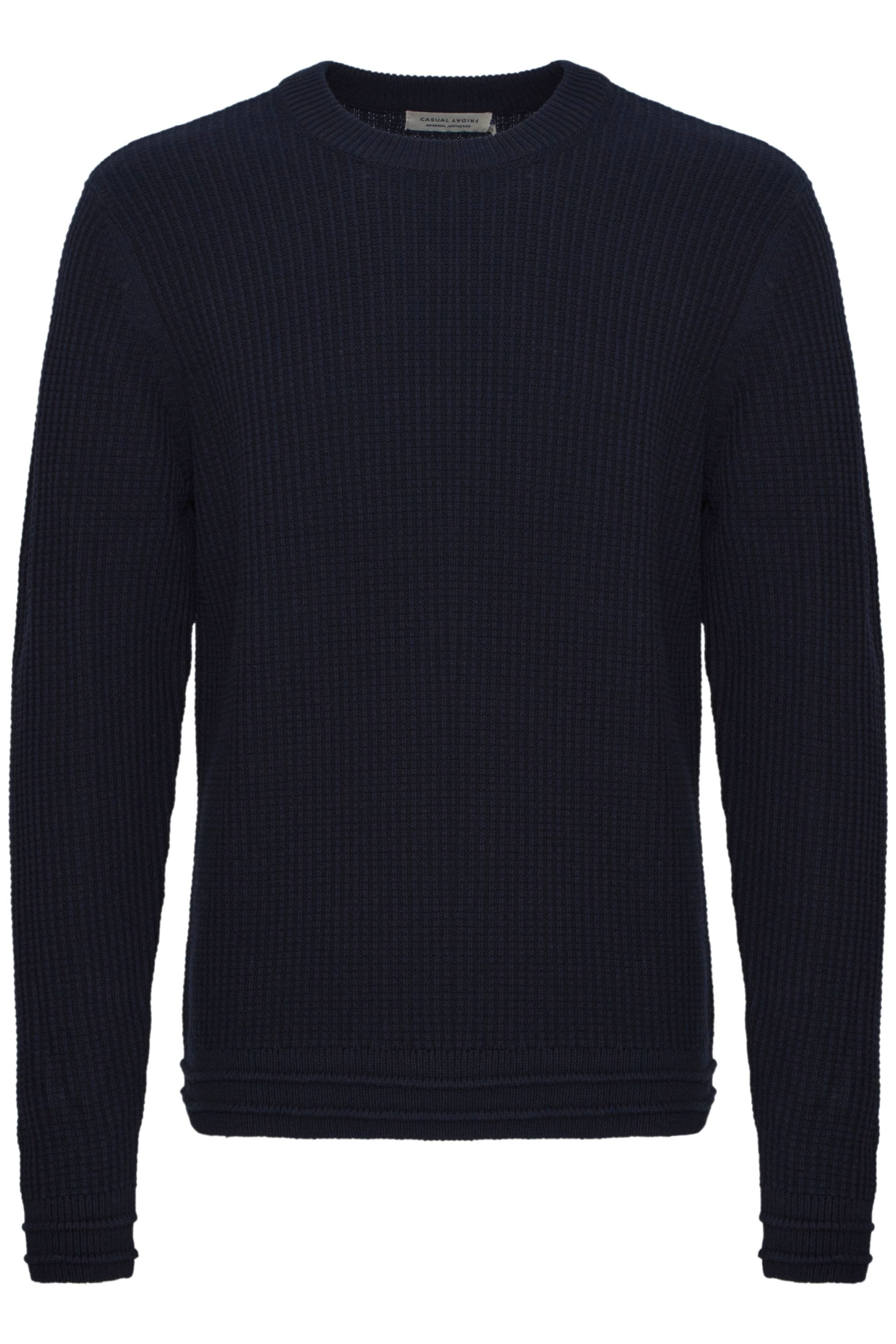 Casual Friday Strickfleece-Pullover "Strickpullover CFKARL crew neck struct günstig online kaufen