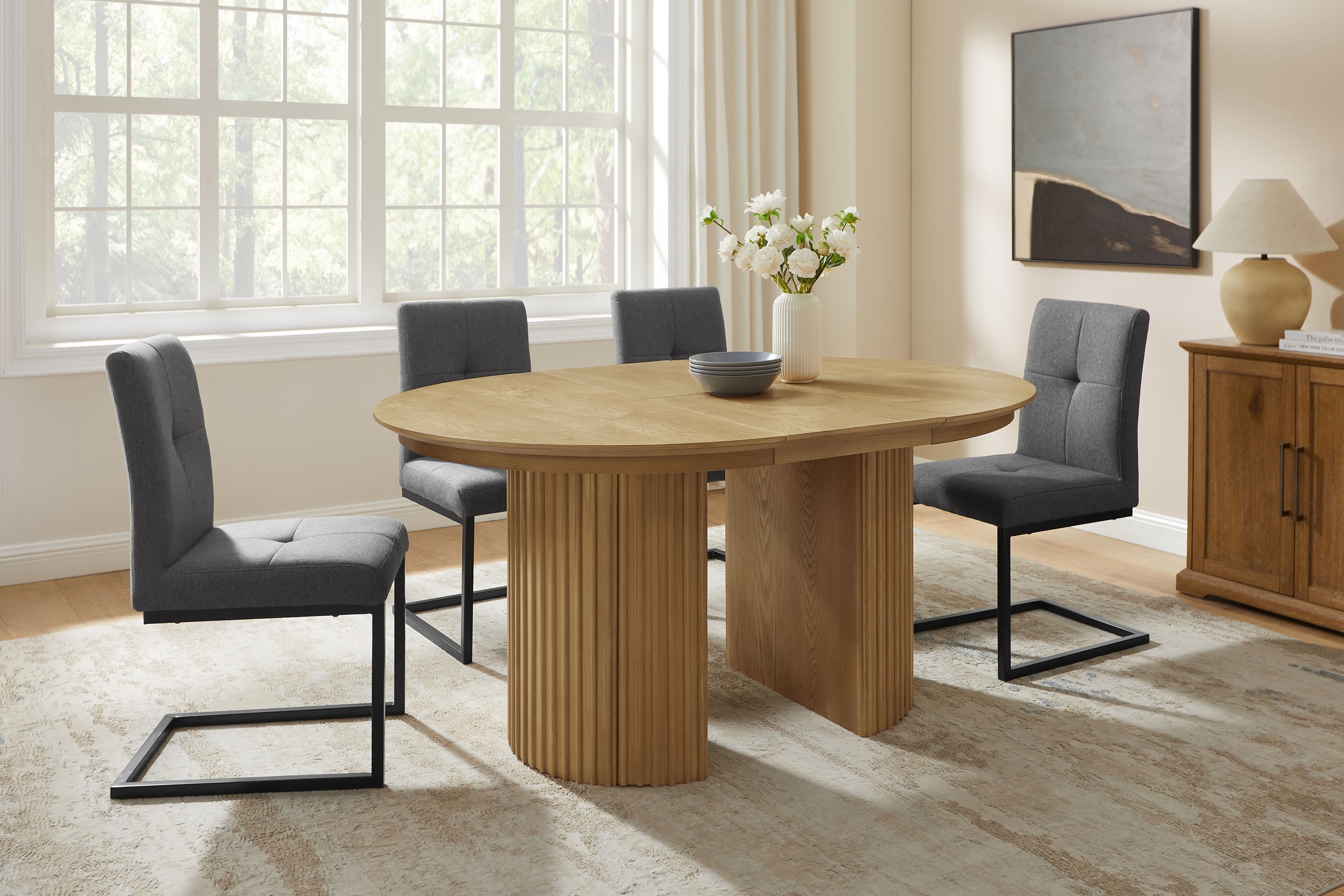 OTTO home Esstisch »Clozie« Design-Esstisch in Eichenoptik mit cleverem Stauraum & Ausziehfunktion