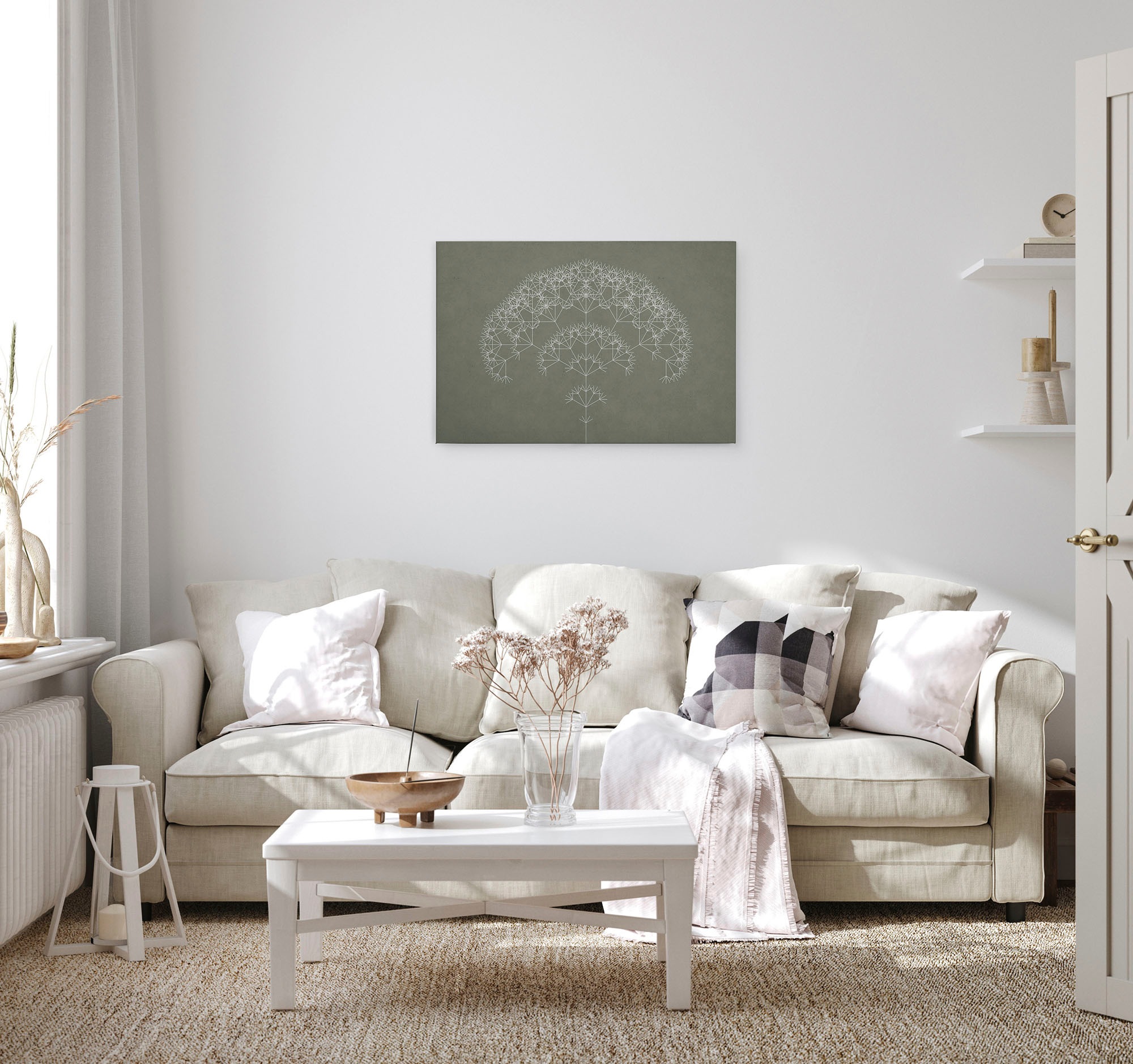 A.S. Création Leinwandbild »trees 3«, Kunst-Abstrakt-Kinder, (1 St.), Keilrahmen Bild Baum Grafisch Leinwand-Bild Wohnzimmer modern Wandbild