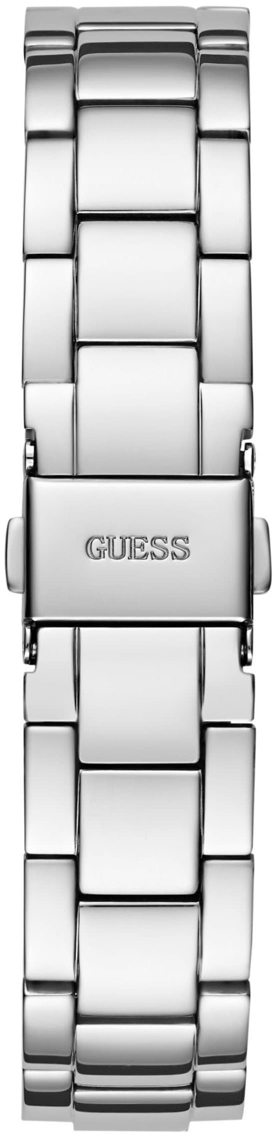 Guess Quarzuhr »OPALINE«, Armbanduhr, Damenuhr, Datum, Kristallsteine, Mineralglas, analog