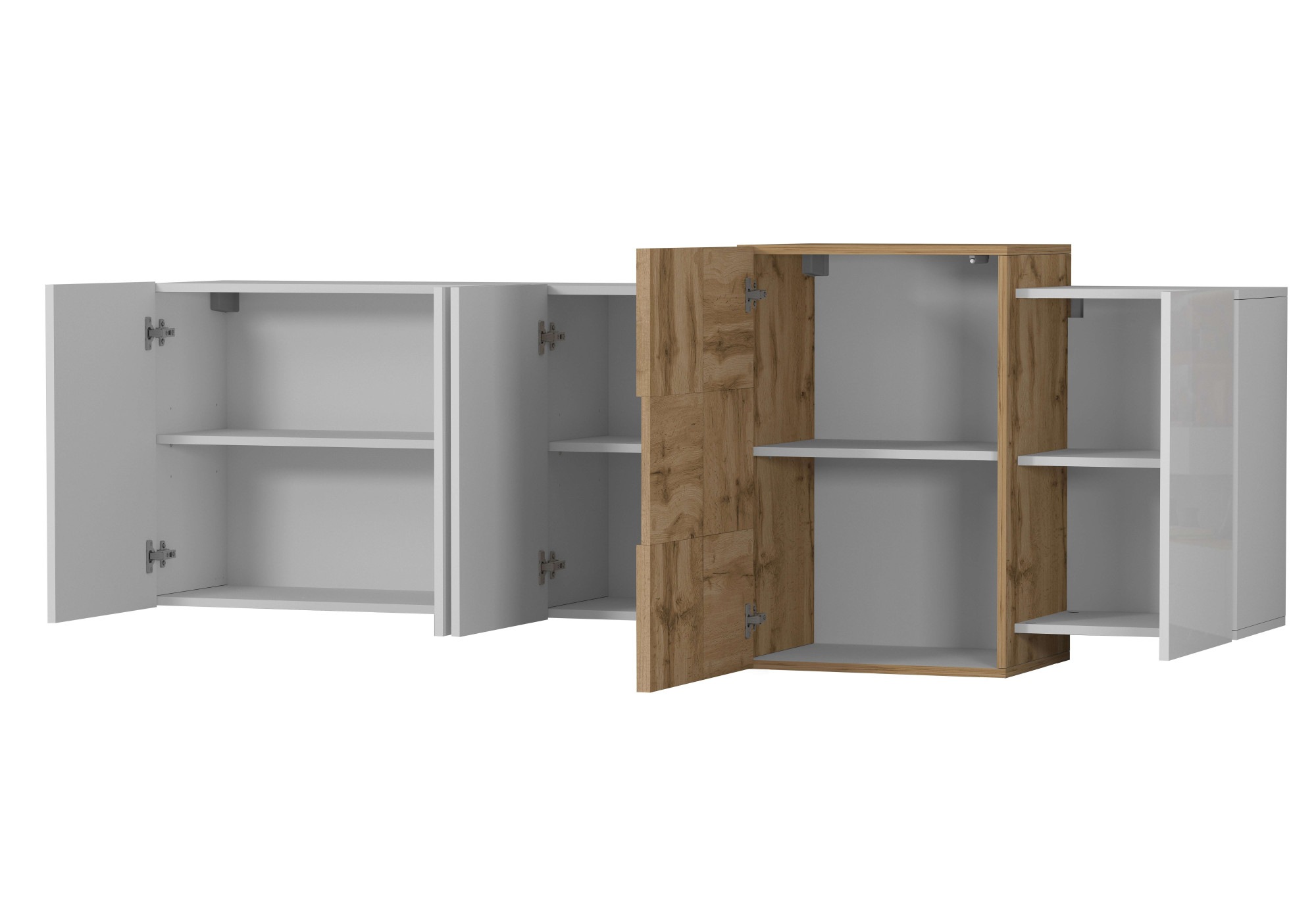 OTTO home Sideboard »Lowboard NEXOS,Lowboard,TV-Kommode,TV-Möbel,TV-Bank,« 1 Stk. tlg. Mit 5 Drehtüren, 8 geschlossenen Fächern, reversibel, B. 210 cm