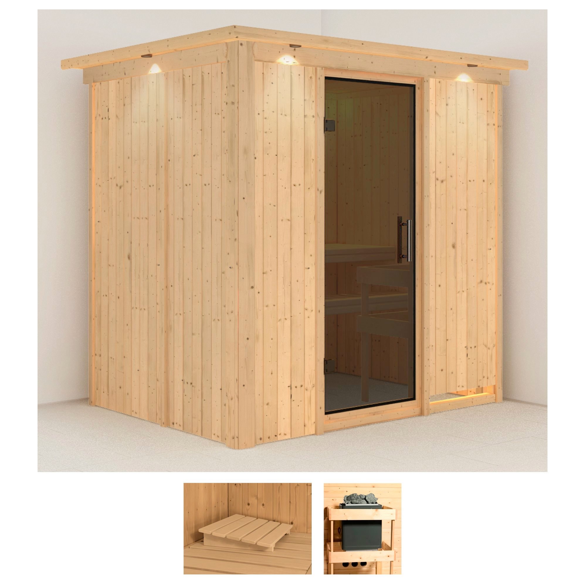 Karibu Sauna "Finja" Set, ohne Ofen