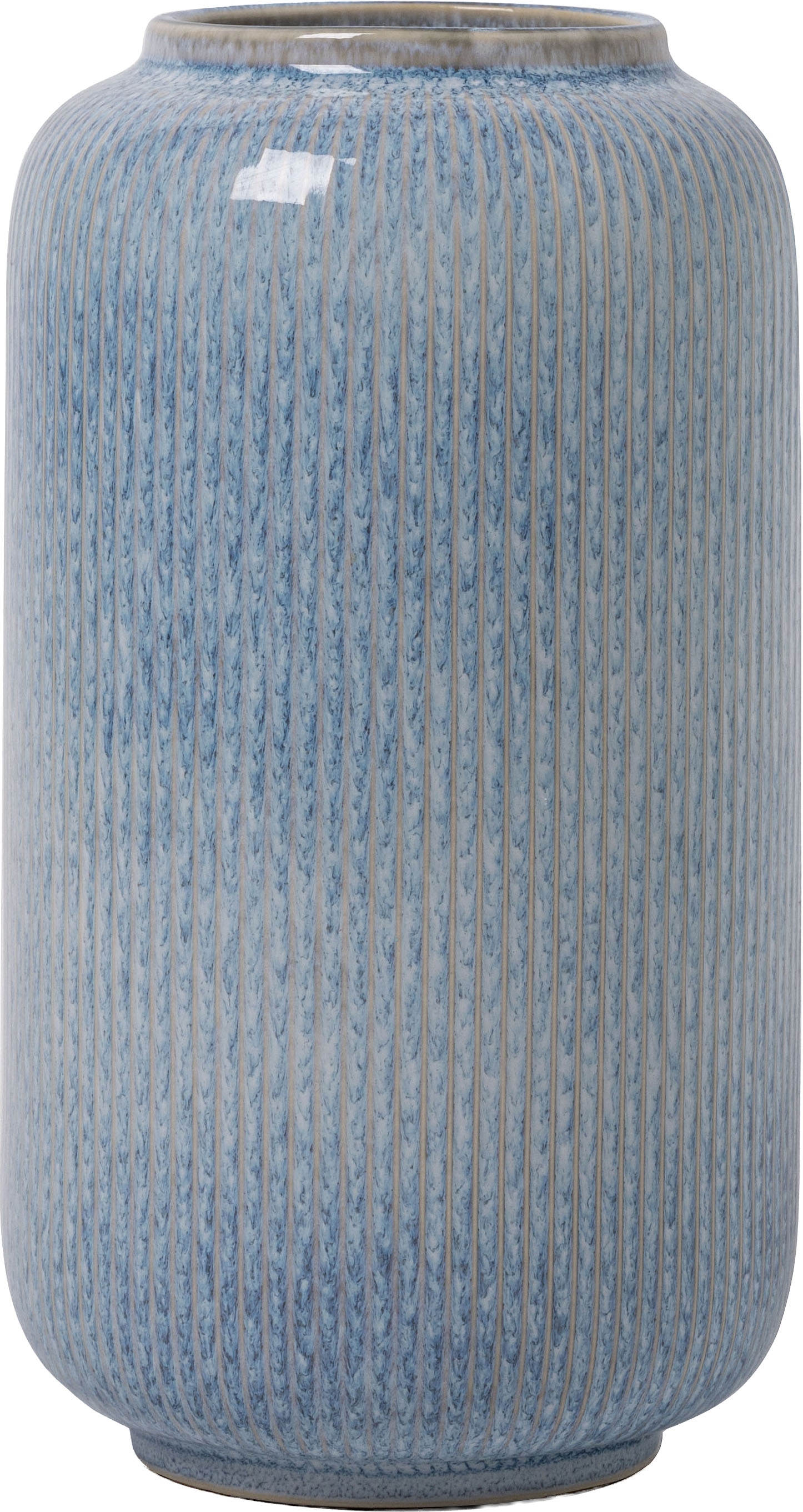 OTTO home Tischvase "Ylvii, innen vollständig glasiert und wasserundurchlässig" aus Keramik, uni matt oder mit glänzender Effektglasur, creme und blau