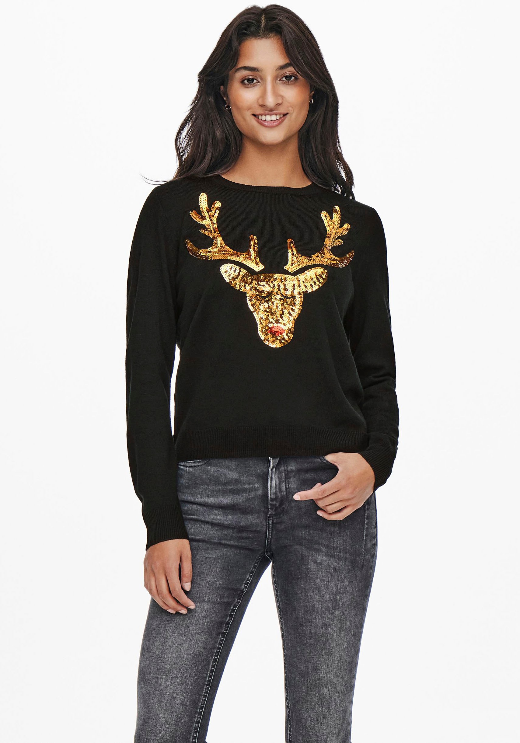 ONLY Strickpullover "ONLXMAS L/S PULLOVER EX KNT" günstig online kaufen