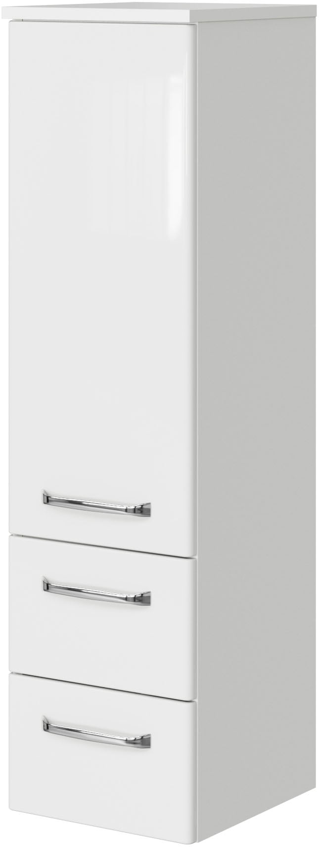 Saphir Badmöbel-Set »Badmöbel-Set Trentino 3-tlg Mineralmarmorwaschtisch,LED-Spiegelschrank«, (4 St.), Badezimmer-Set mit Midischrank inkl. Türdämpfer