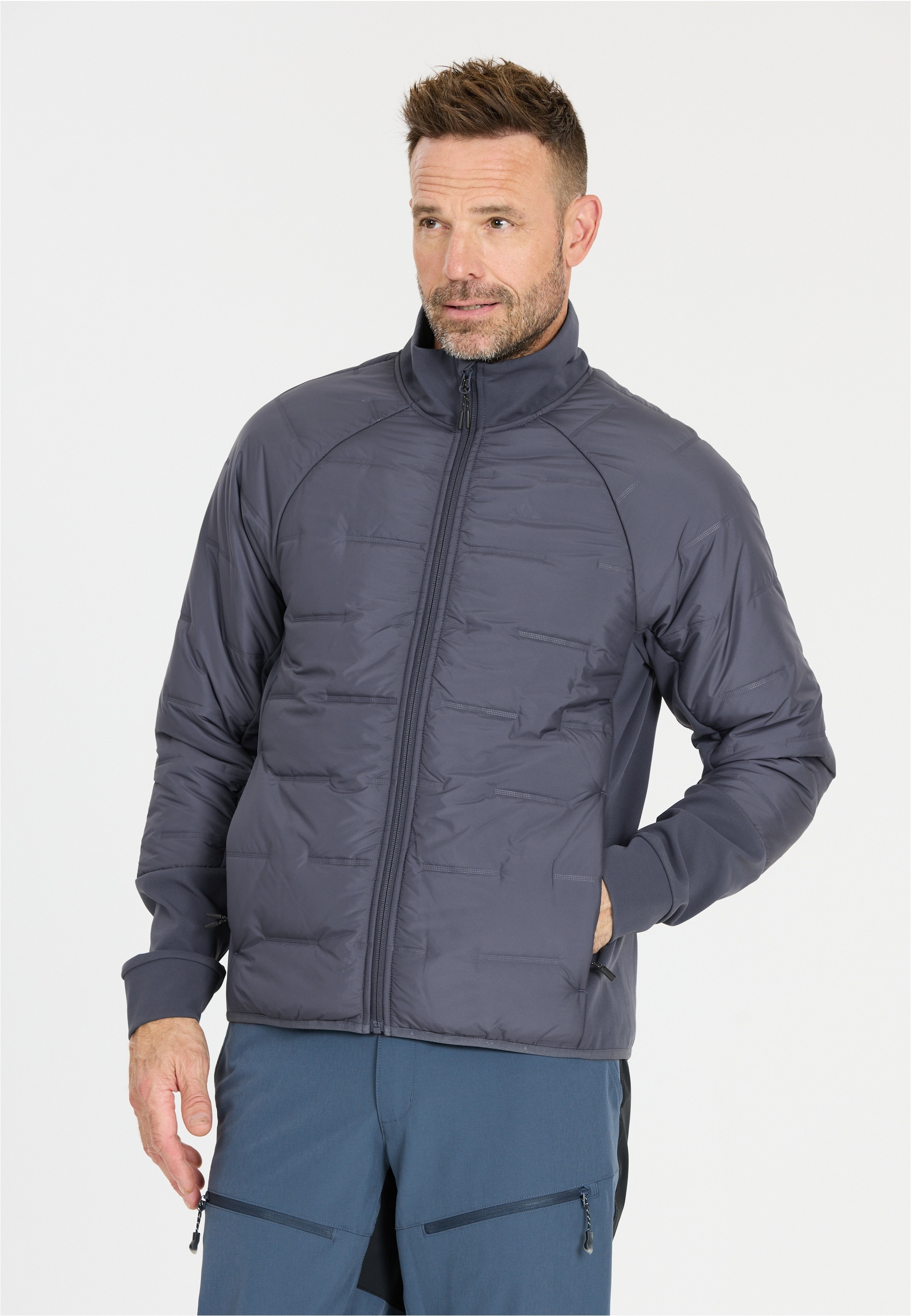Outdoorjacke WHISTLER "Ari", Gr. XL, dunkelgrau, 100% Polyester, unifarben, normal, hoch geschlossener Ausschnitt, Jacken Outdoorjacke, Bionic Finish